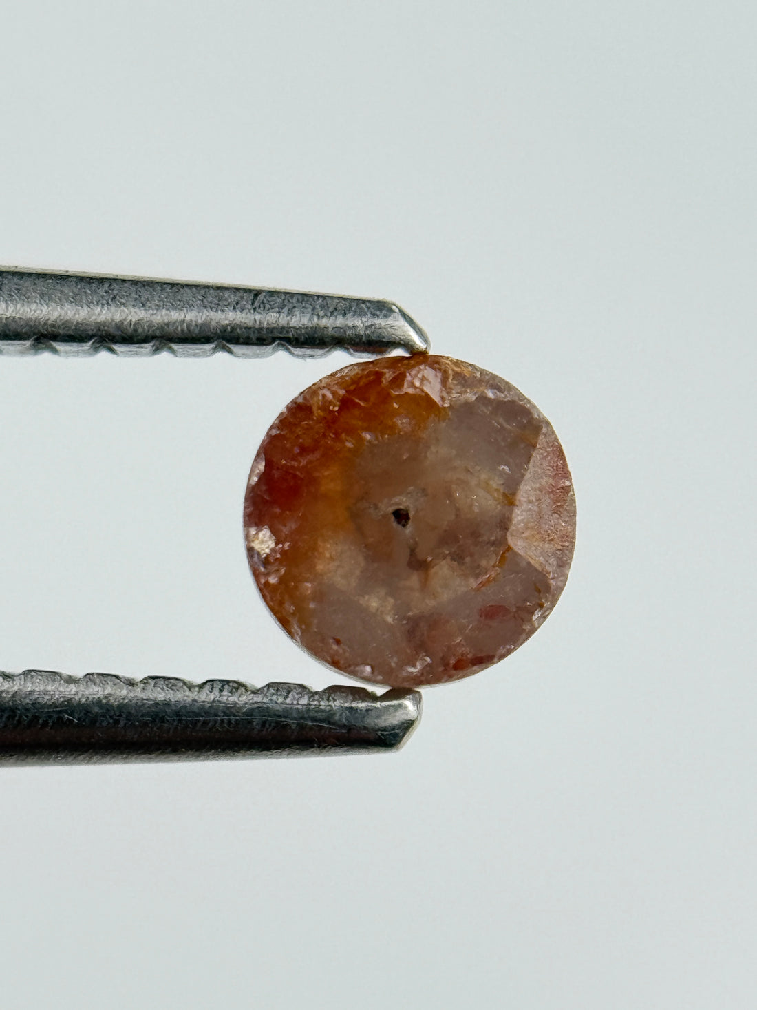 0.42 Ct Round Rose Cut Red Natural Minimal Diamond