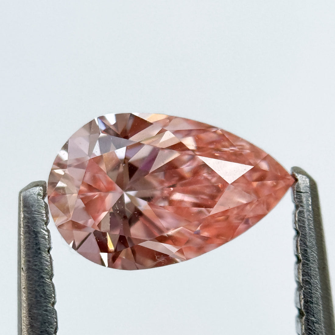 0.80 Ct Pear Brilliant Cut Pink Lab Grown Fancy Diamond