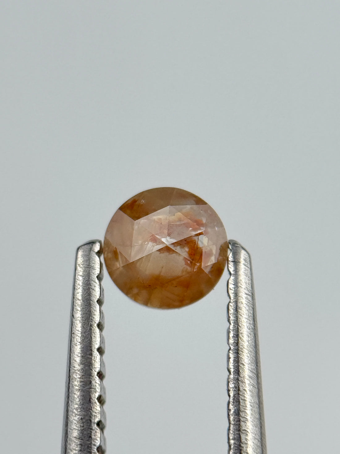 0.22 Ct Round Rose Cut Peach Natural Salt and Pepper Diamond