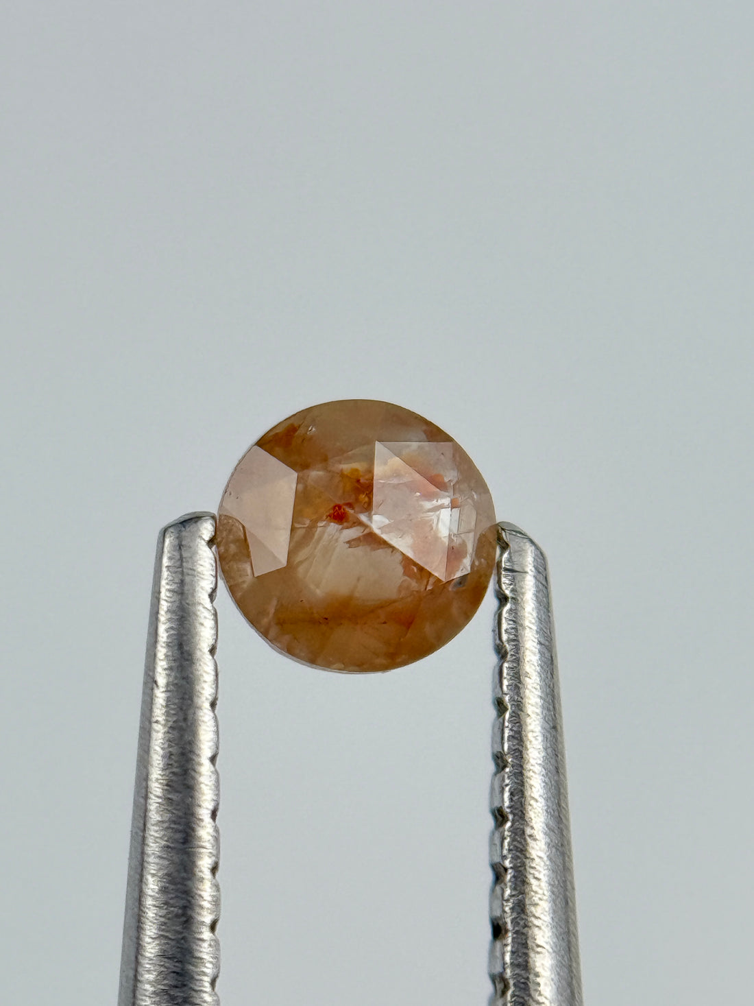 0.22 Ct Round Rose Cut Peach Natural Salt and Pepper Diamond
