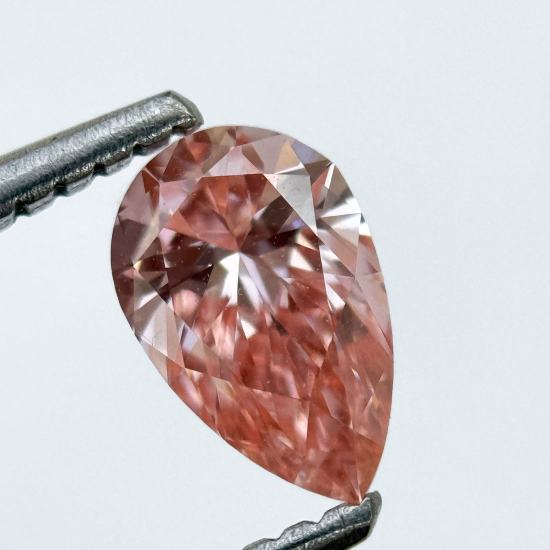 0.80 Ct Pear Brilliant Cut Pink Lab Grown Fancy Diamond