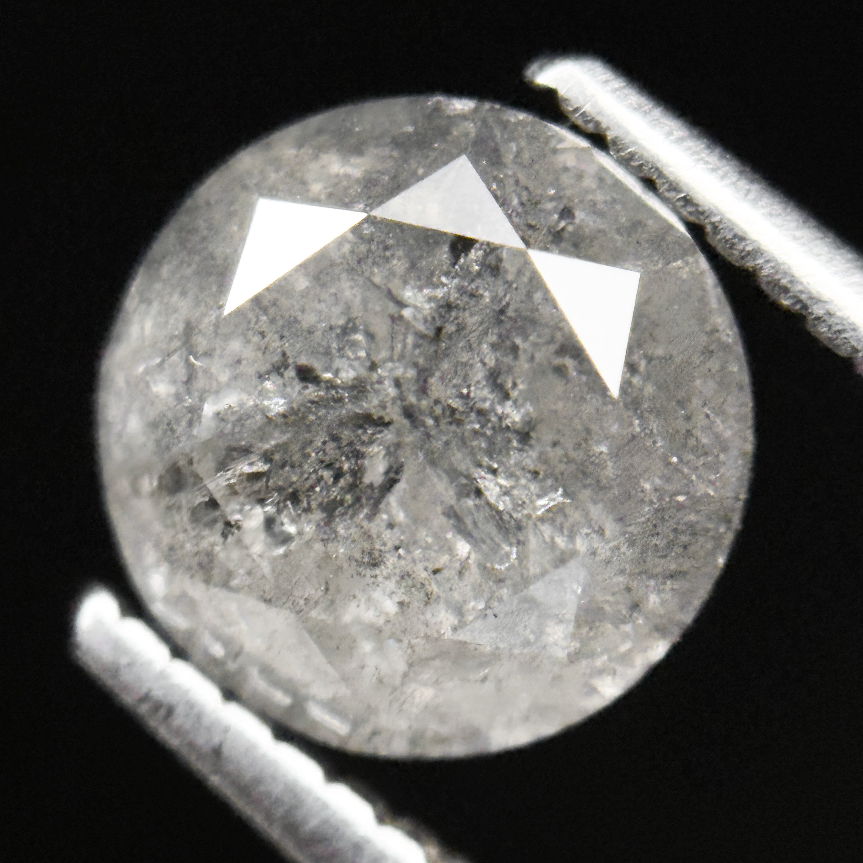 2.53 Ct Round Brilliant Cut ICY Snow White Natural Fancy Diamond