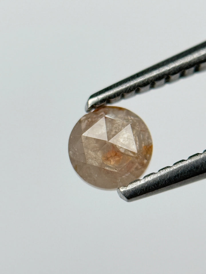 0.30 Ct Round Rose Cut Orange Natural Fancy Diamond