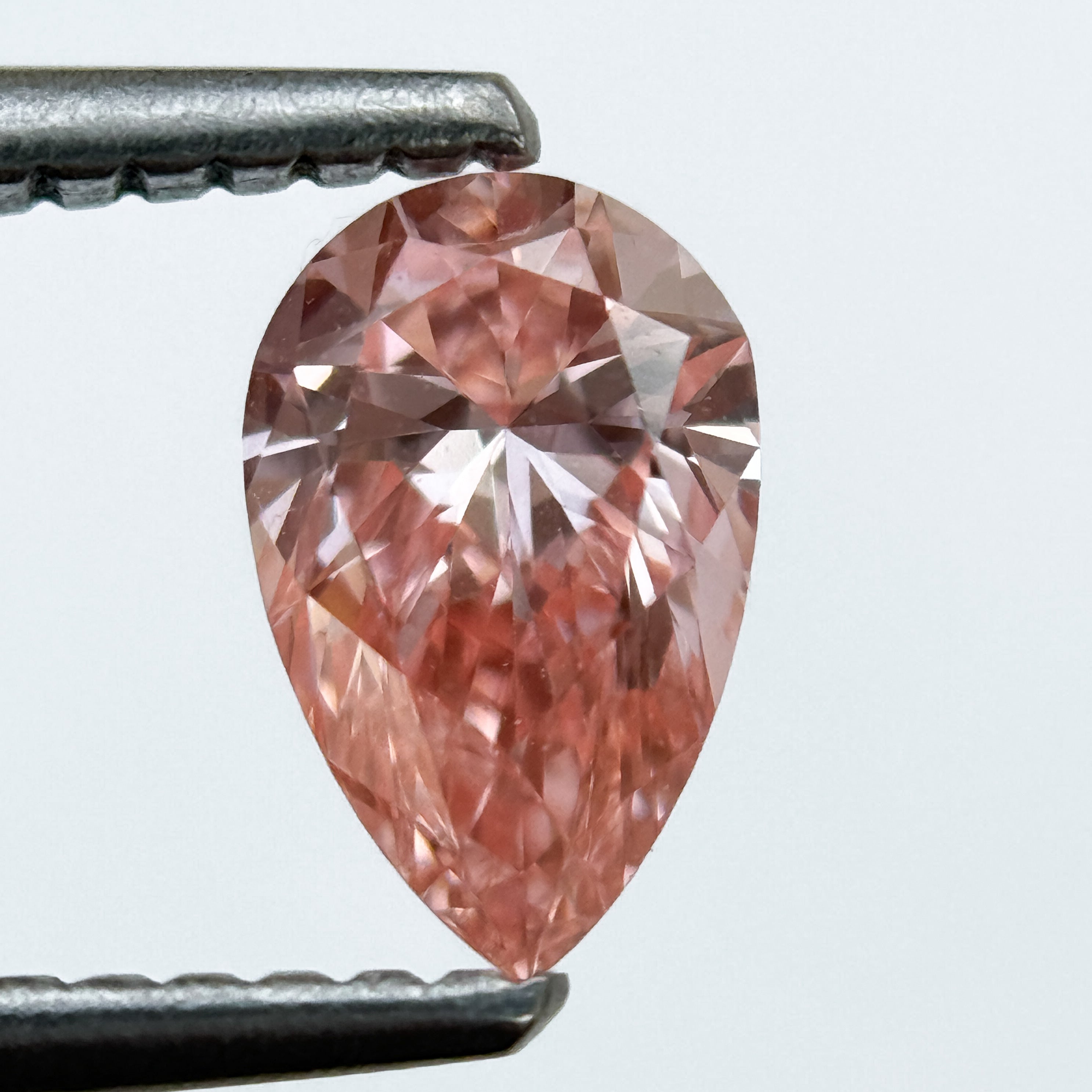 0.80 Ct Pear Brilliant Cut Pink Lab Grown Fancy Diamond