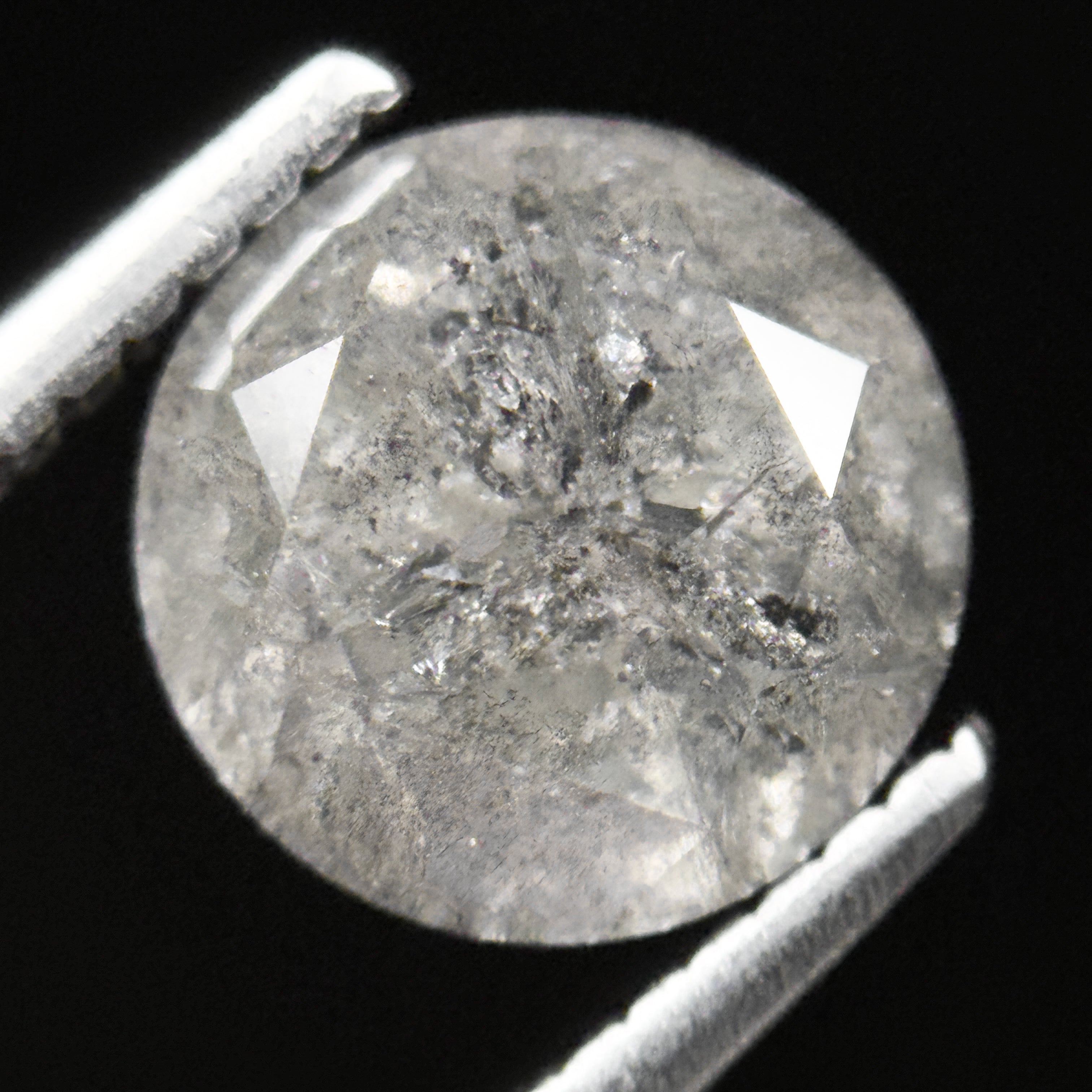 2.53 Ct Round Brilliant Cut ICY Snow White Natural Fancy Diamond