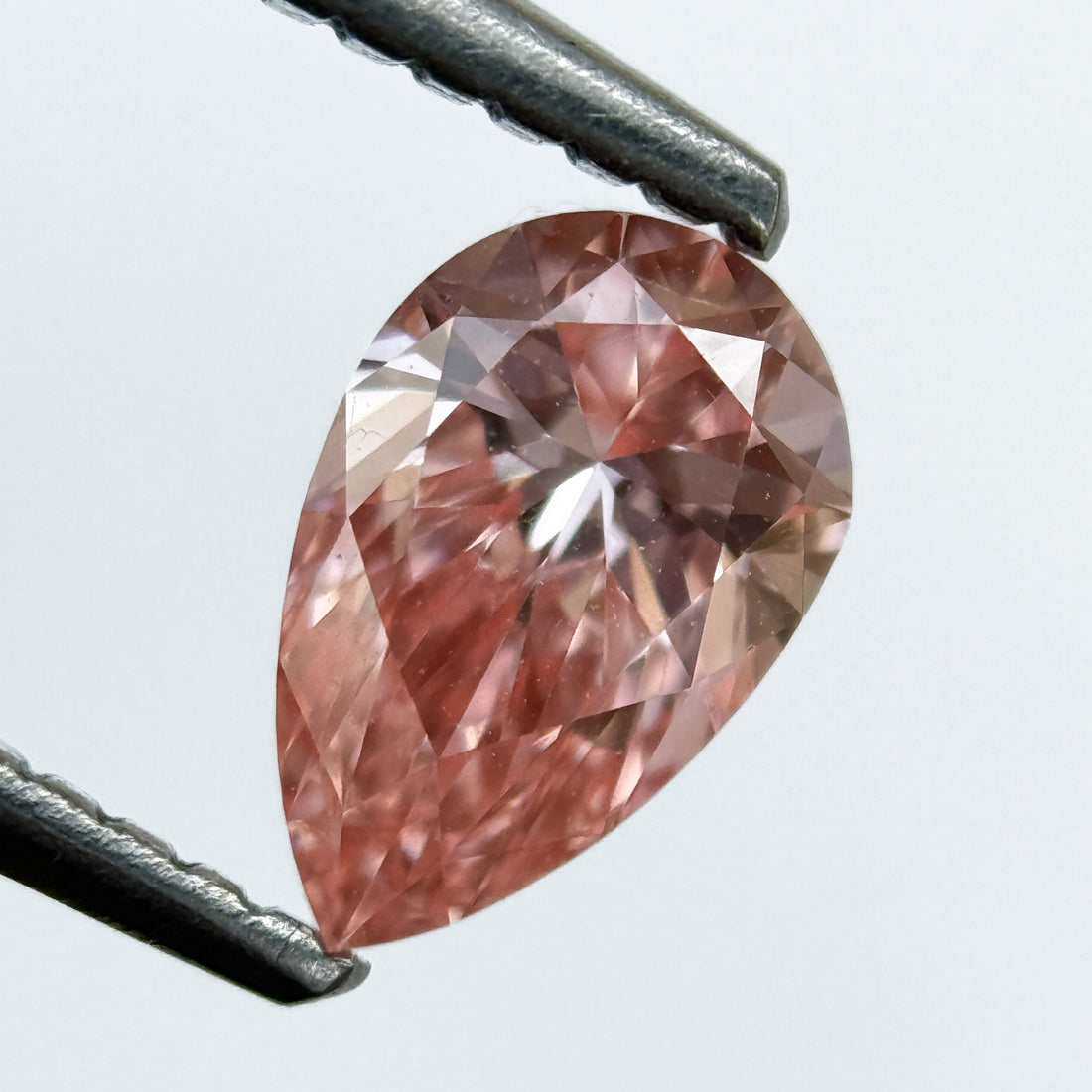 0.80 Ct Pear Brilliant Cut Pink Lab Grown Fancy Diamond