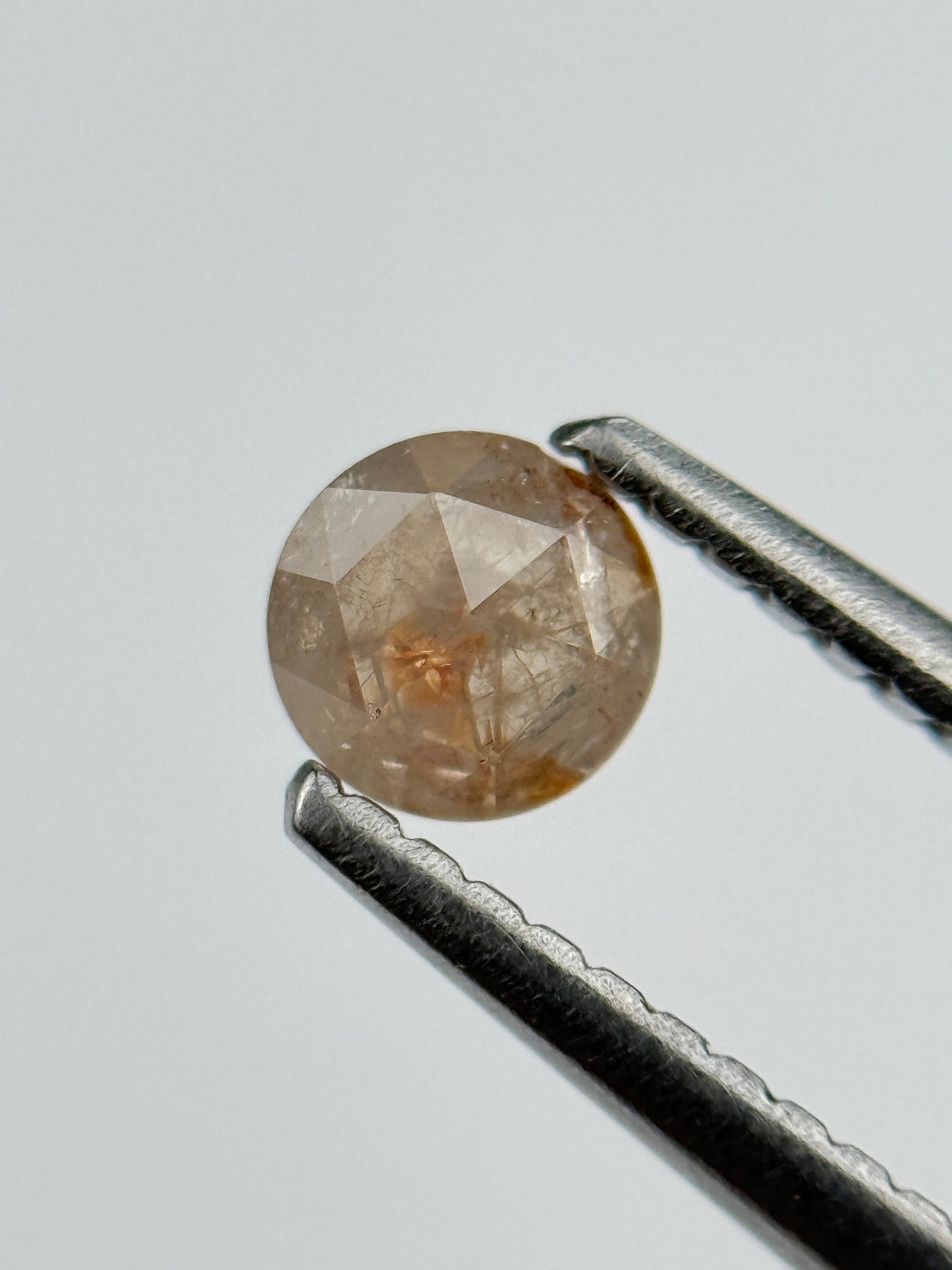 0.30 Ct Round Rose Cut Orange Natural Fancy Diamond