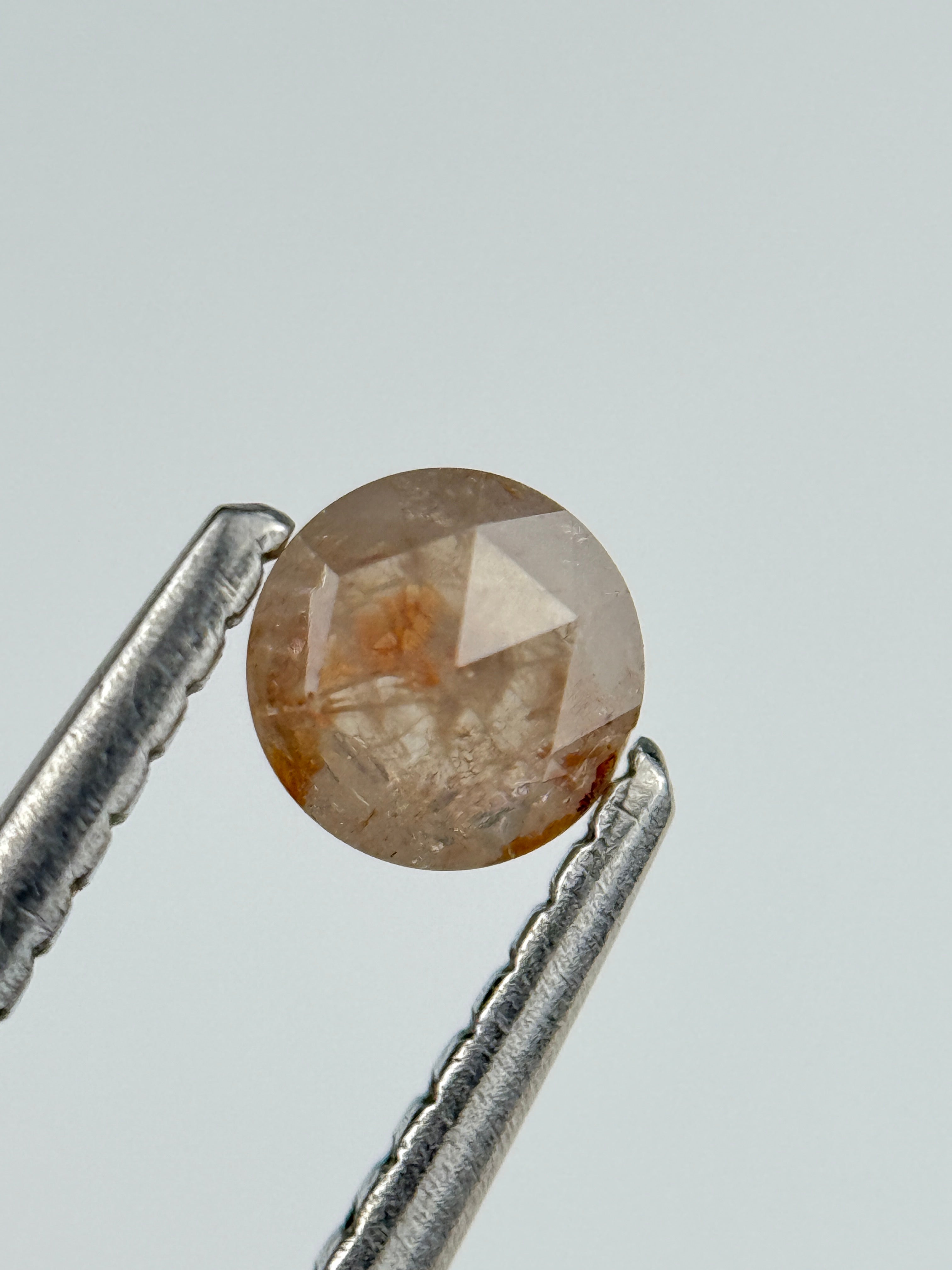 0.30 Ct Round Rose Cut Orange Natural Fancy Diamond