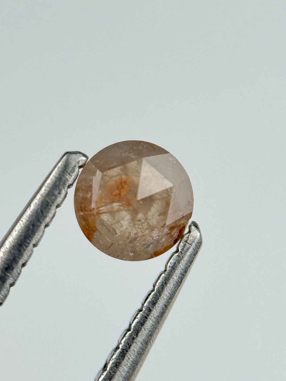 0.30 Ct Round Rose Cut Orange Natural Fancy Diamond