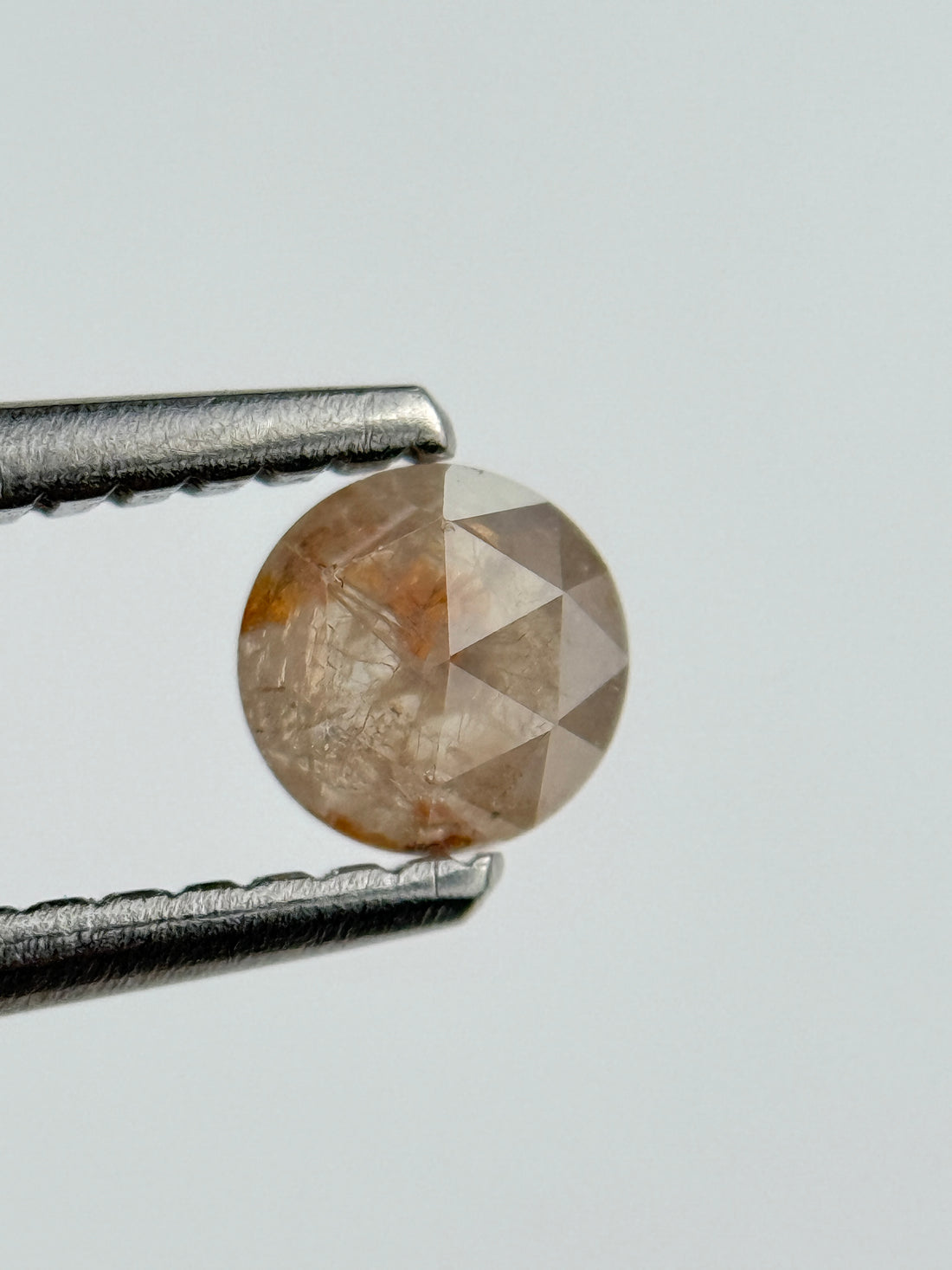 0.30 Ct Round Rose Cut Orange Natural Fancy Diamond