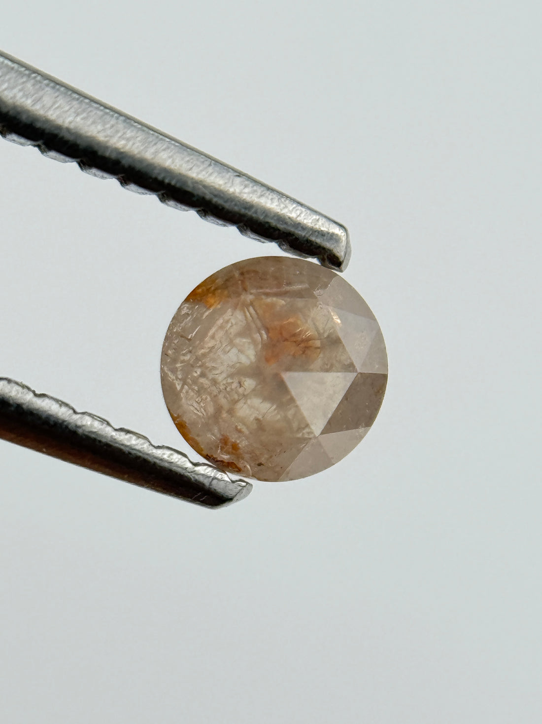 0.30 Ct Round Rose Cut Orange Natural Fancy Diamond