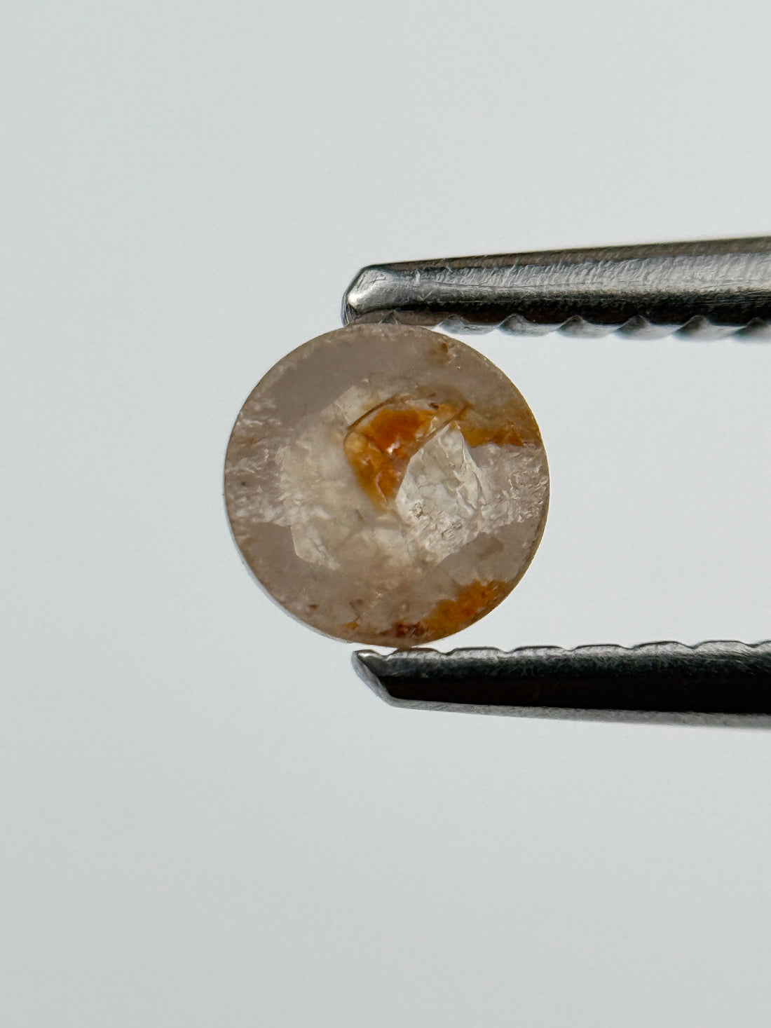 0.30 Ct Round Rose Cut Orange Natural Fancy Diamond