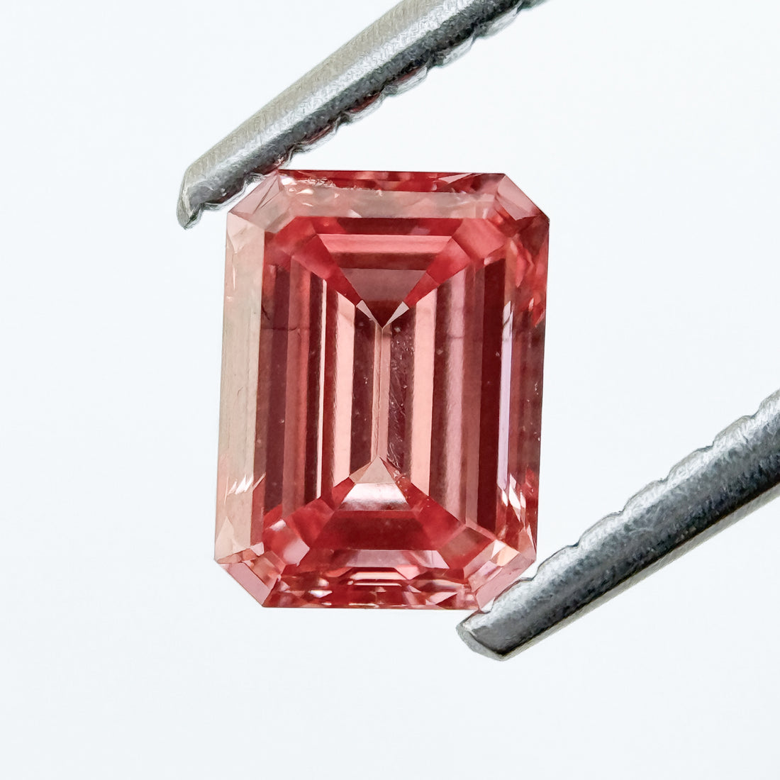 0.86 Ct Emerald Brilliant Cut Pink Natural Salt and Pepper Diamond
