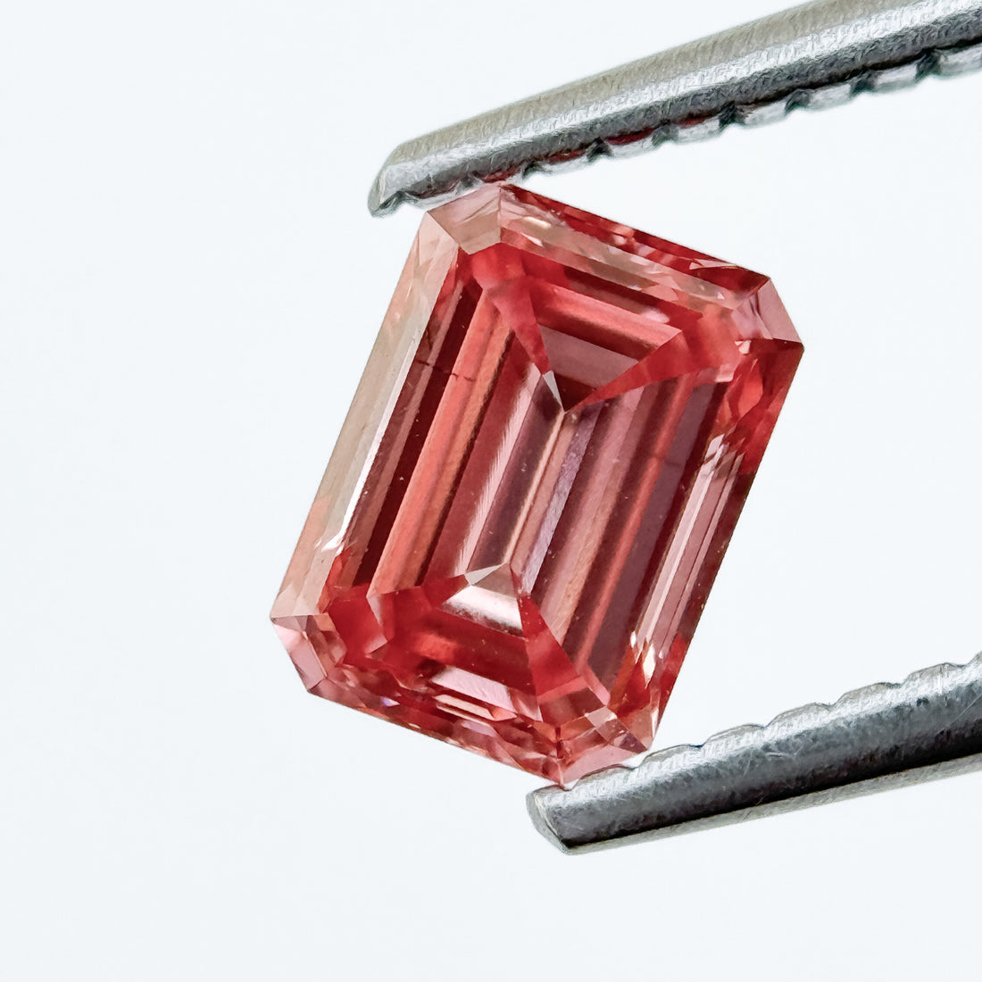 0.86 Ct Emerald Brilliant Cut Pink Natural Salt and Pepper Diamond