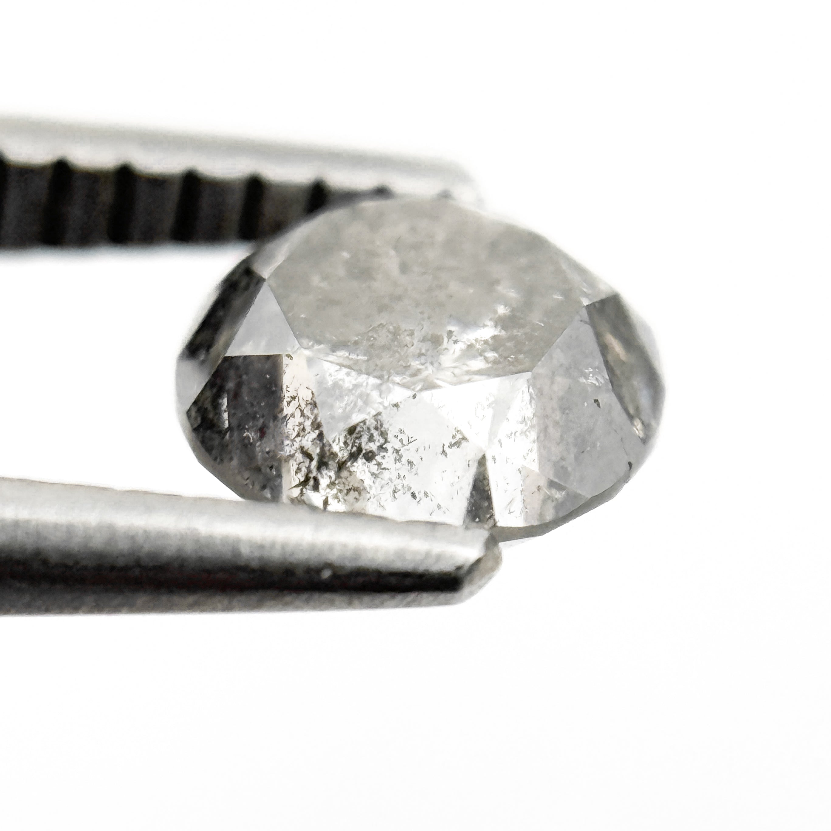 1.04 Ct Round Brilliant Cut Grey Natural Salt and Pepper Diamond