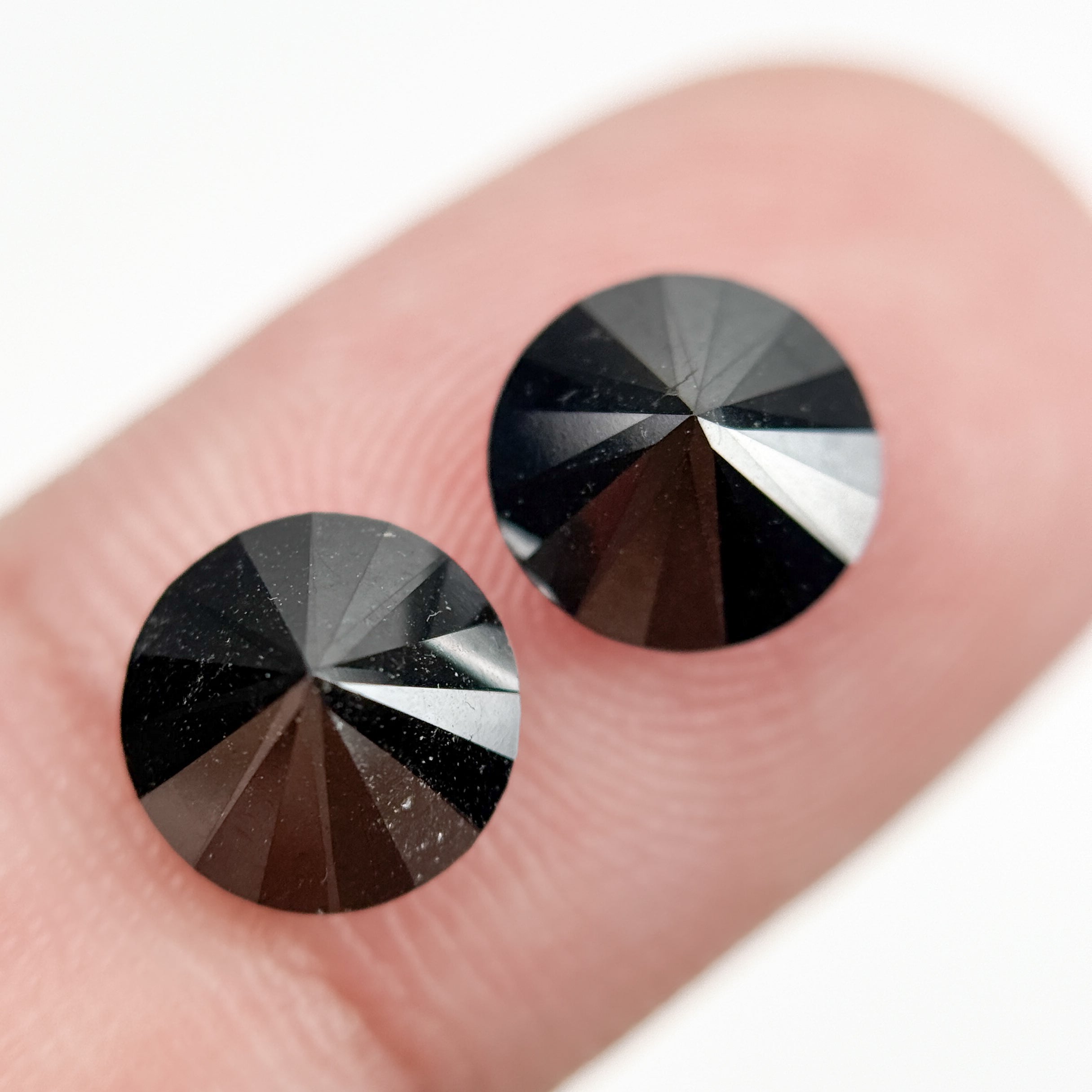 8 MM Round Brilliant Cut Black Natural Loose Diamond