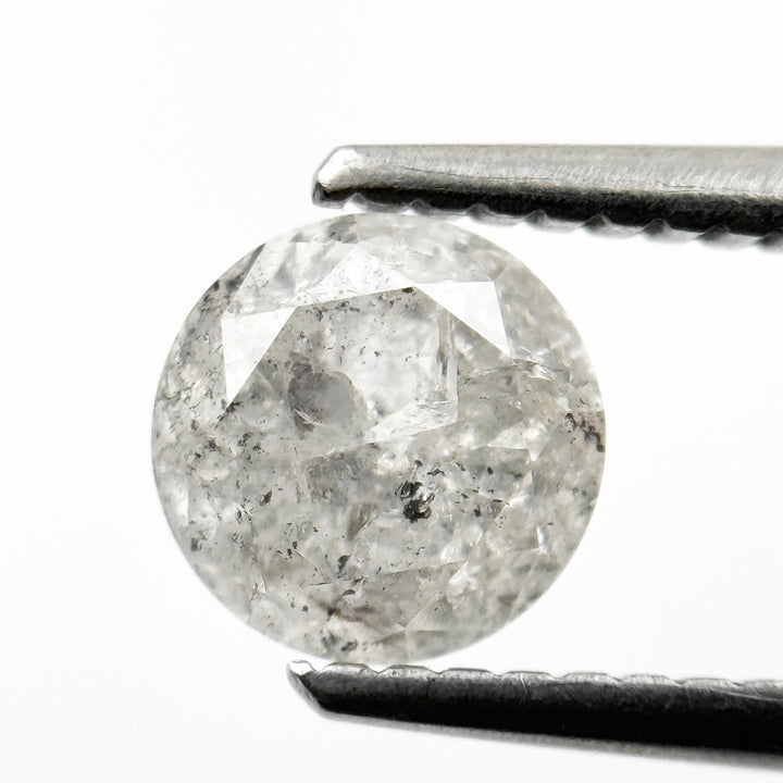1.06 Ct Round Brilliant Cut Grey Natural Salt and Pepper Diamond