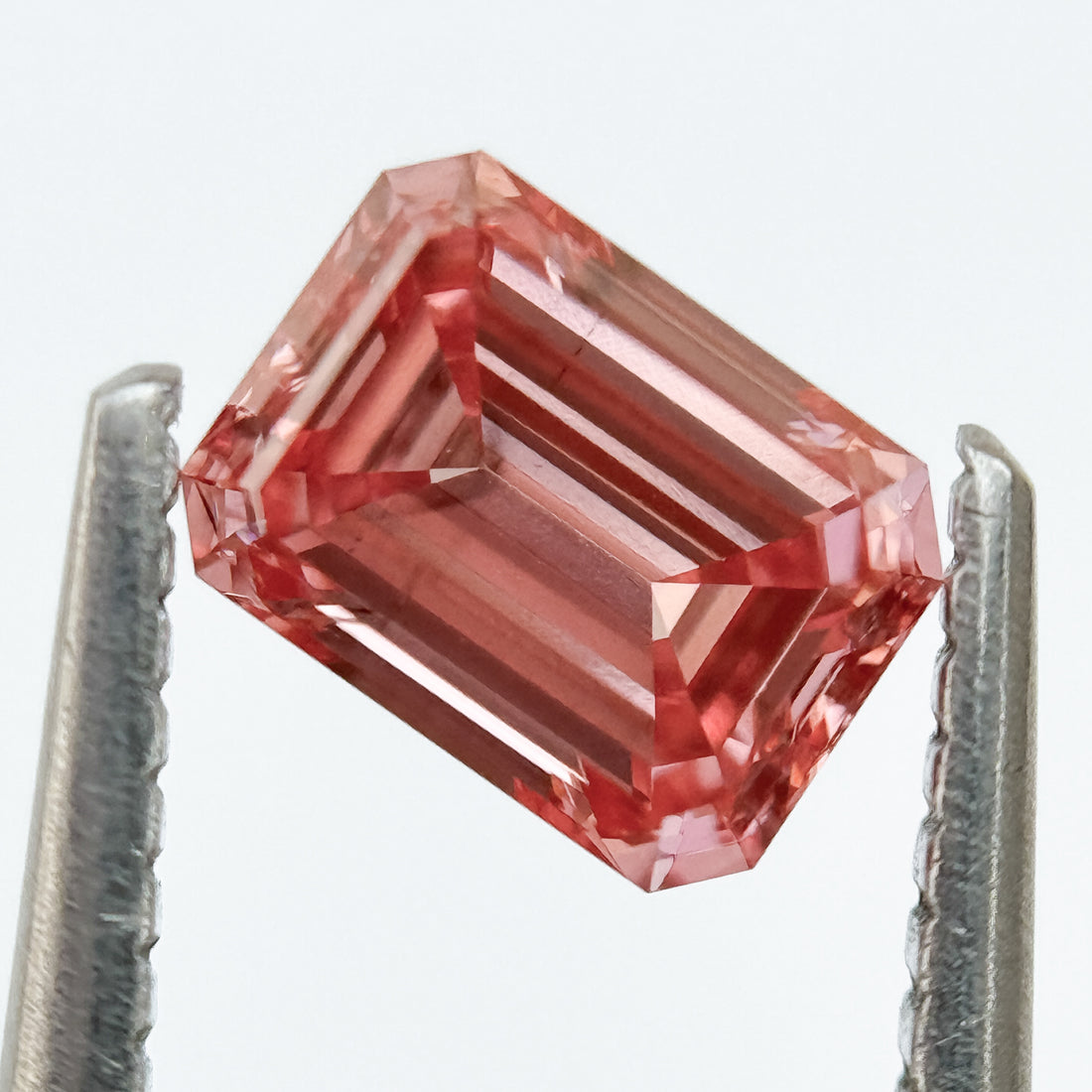 0.86 Ct Emerald Brilliant Cut Pink Natural Salt and Pepper Diamond