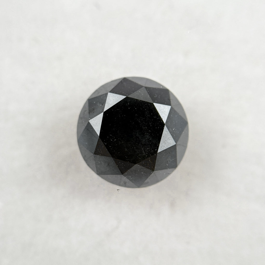 3.08 Ct Round Brilliant Cut Black Natural Loose Diamond