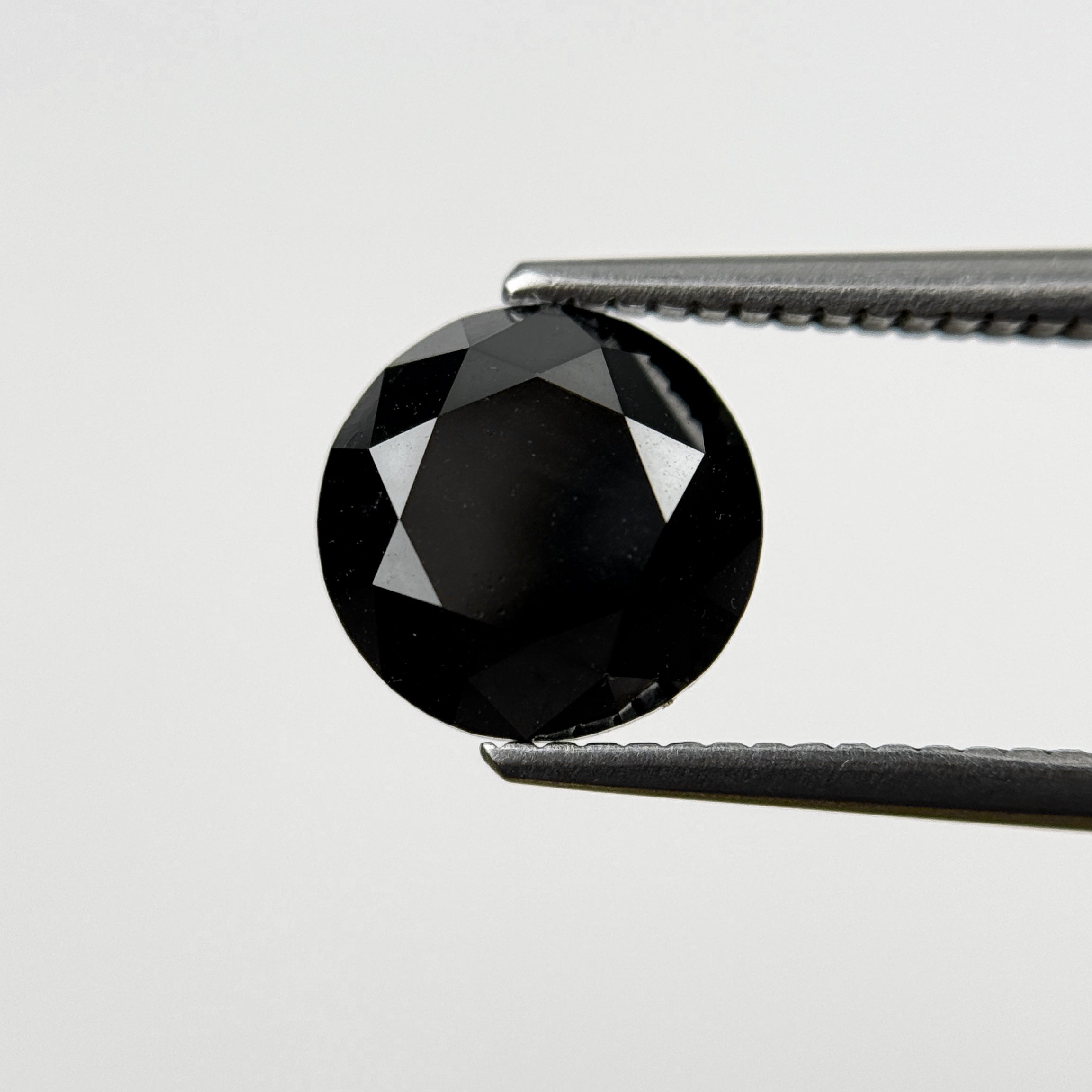 3.08 Ct Round Brilliant Cut Black Natural Salt and Pepper Diamond