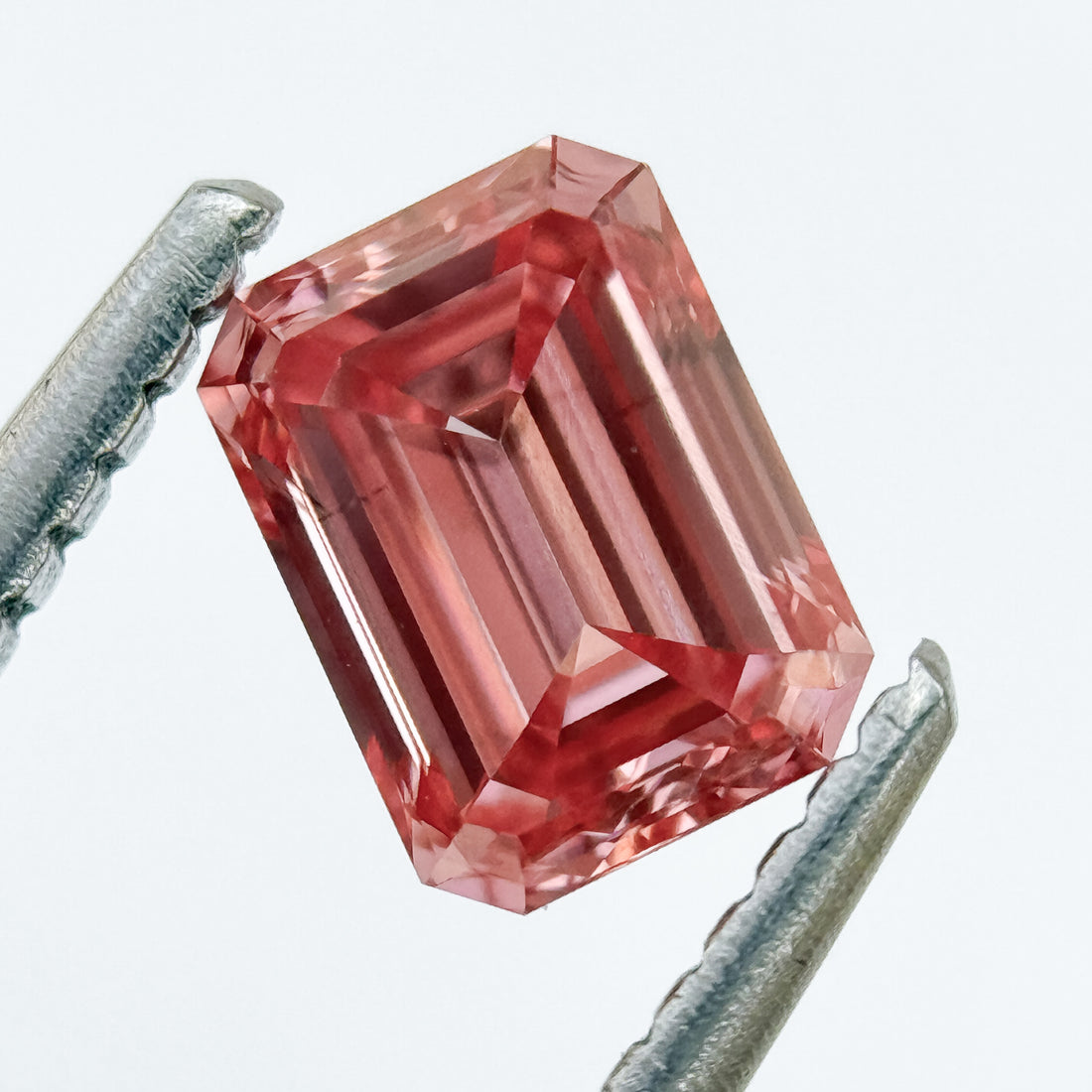 0.86 Ct Emerald Brilliant Cut Pink Natural Salt and Pepper Diamond