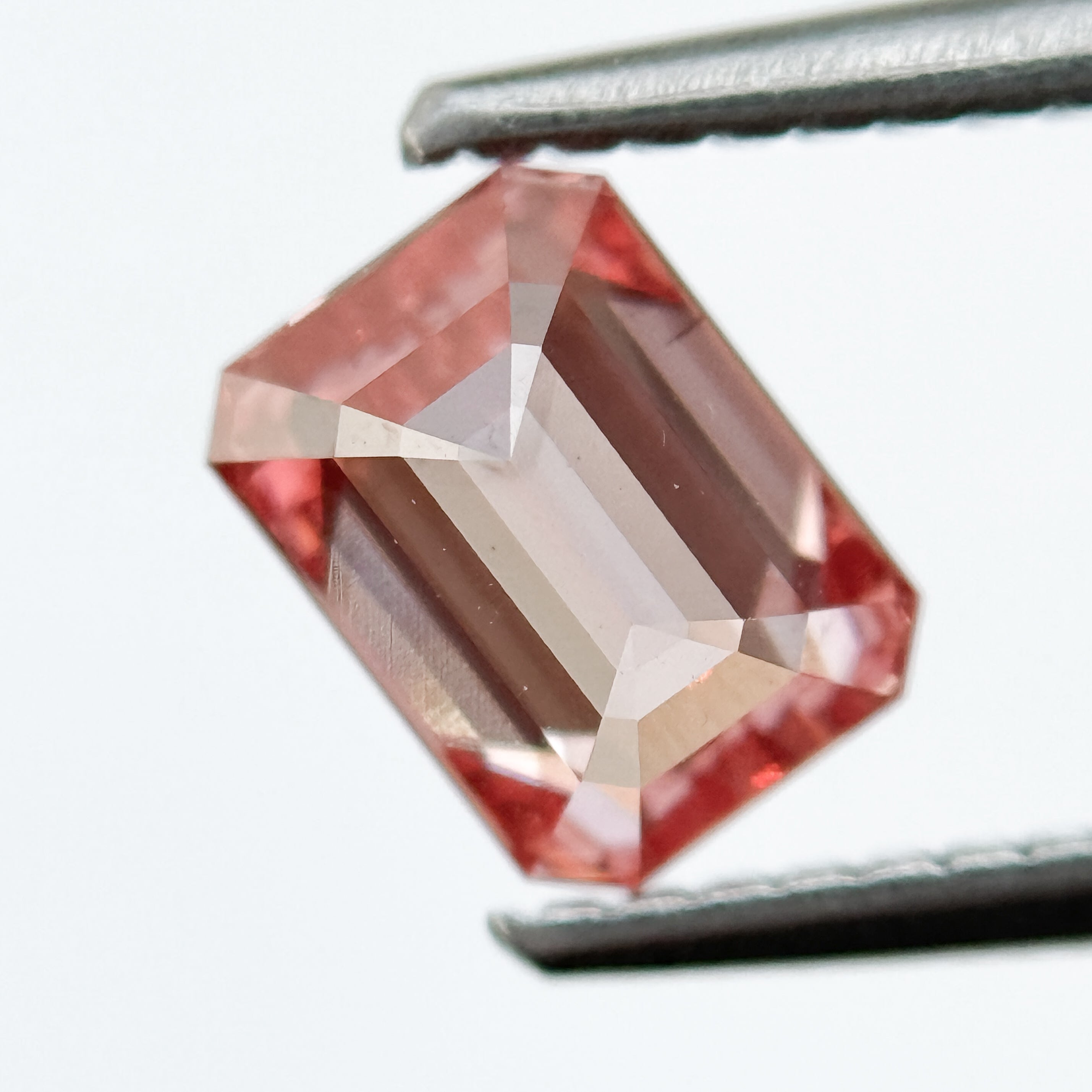 0.86 Ct Emerald Brilliant Cut Pink Natural Salt and Pepper Diamond