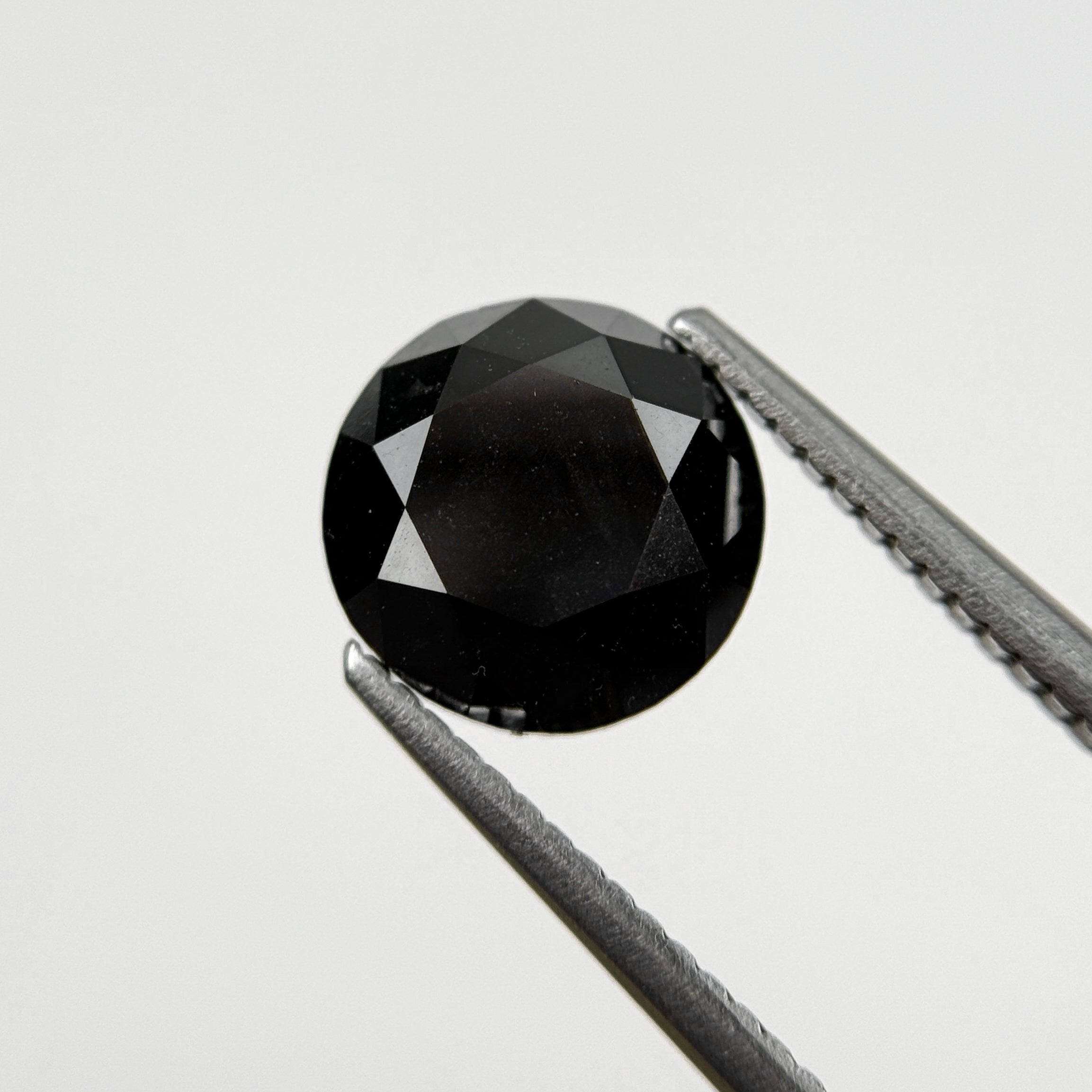 3.08 Ct Round Brilliant Cut Black Natural Loose Diamond