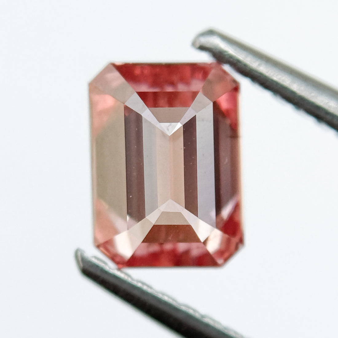 0.86 Ct Emerald Brilliant Cut Pink Natural Salt and Pepper Diamond
