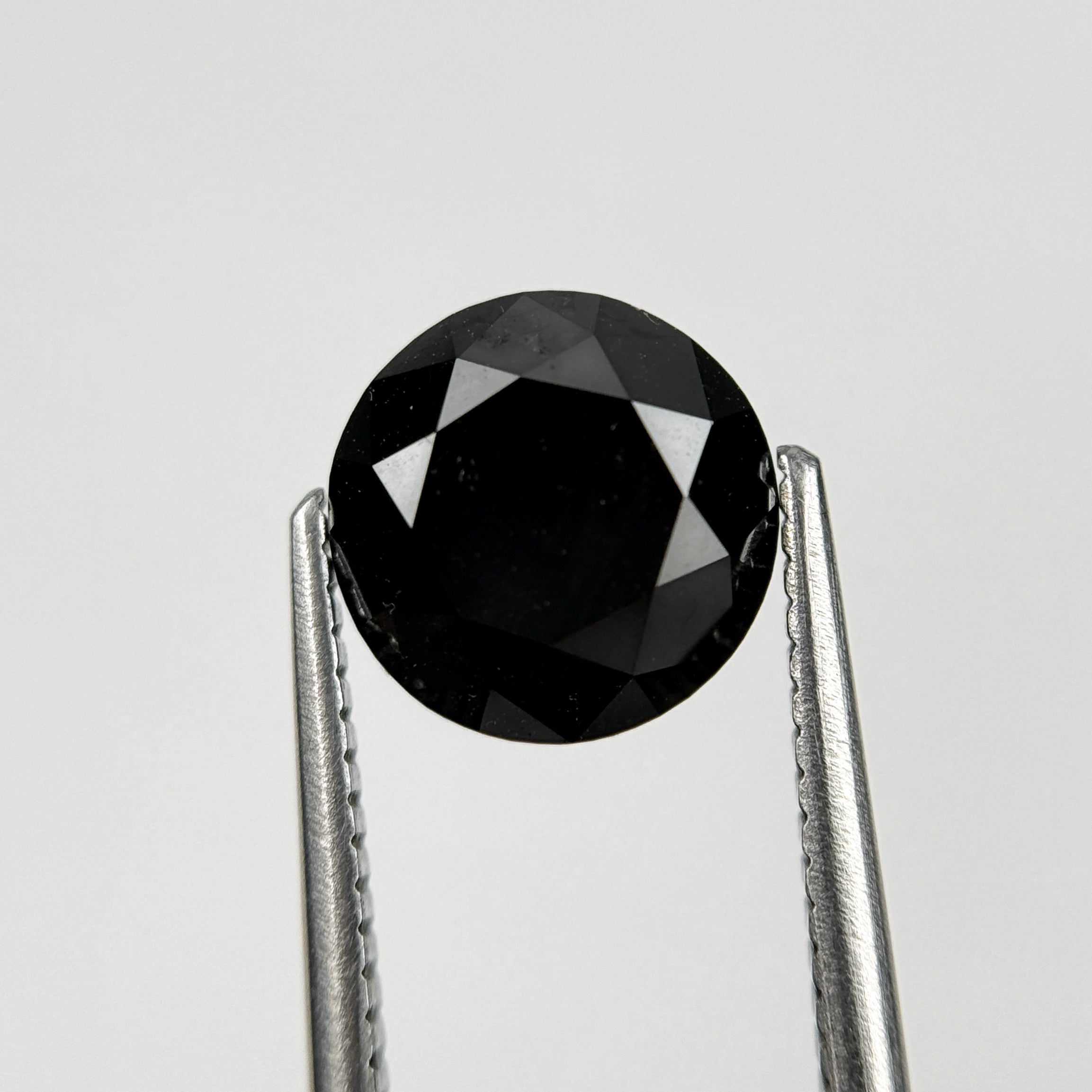 3.08 Ct Round Brilliant Cut Black Natural Loose Diamond