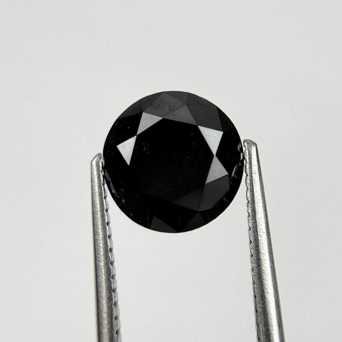 3.08 Ct Round Brilliant Cut Black Natural Loose Diamond