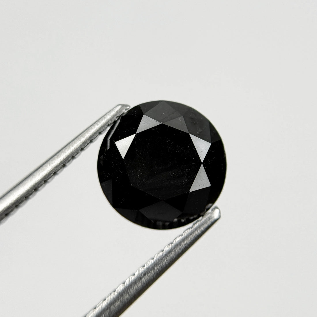 3.08 Ct Round Brilliant Cut Black Natural Salt and Pepper Diamond