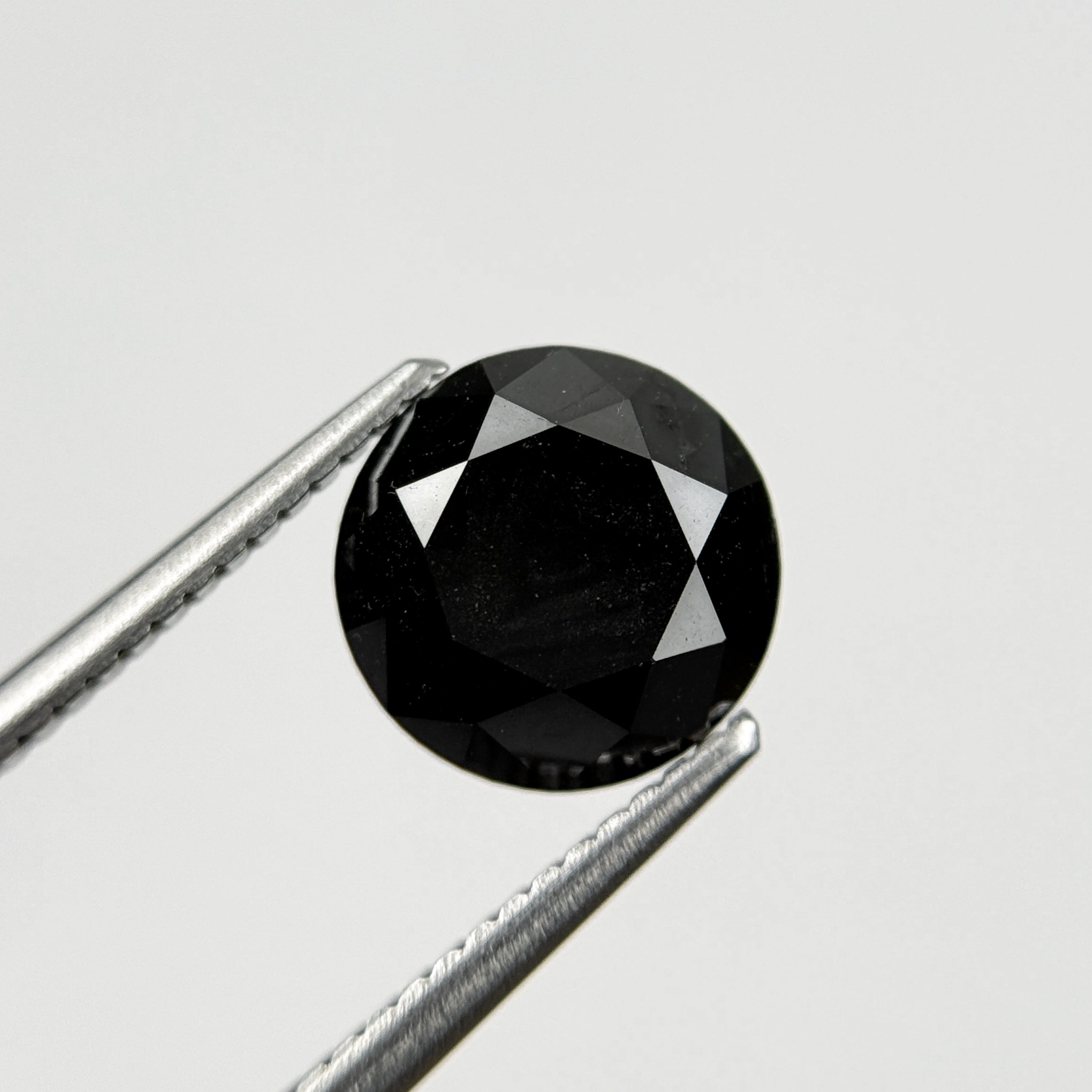 3.08 Ct Round Brilliant Cut Black Natural Loose Diamond