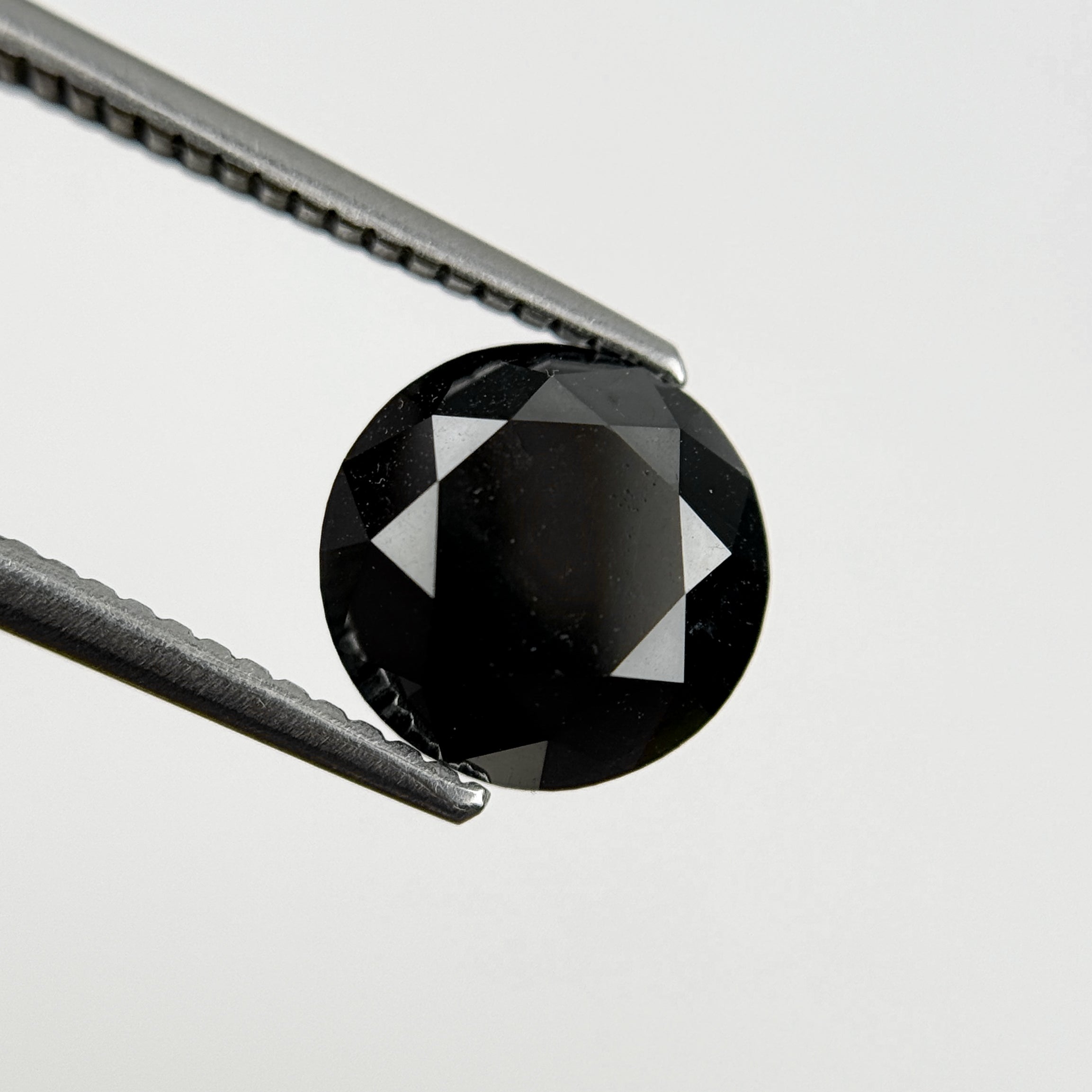 3.08 Ct Round Brilliant Cut Black Natural Salt and Pepper Diamond