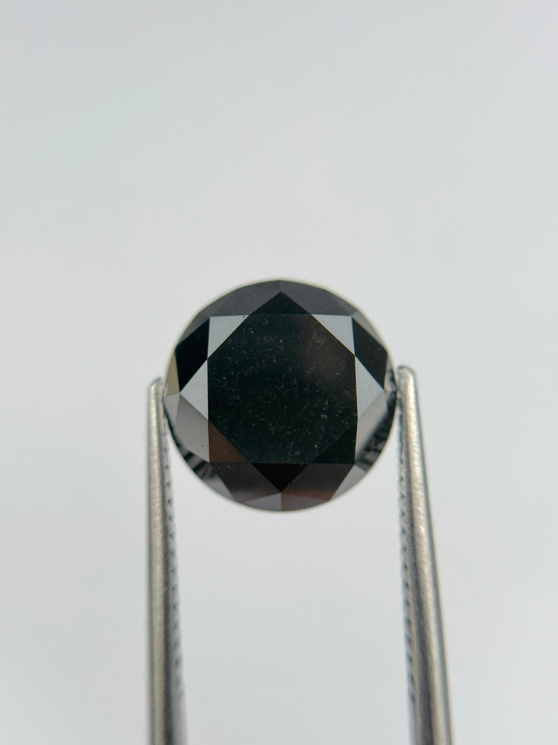 5.05 Ct Round Brilliant Cut Black Natural Galaxy Diamond
