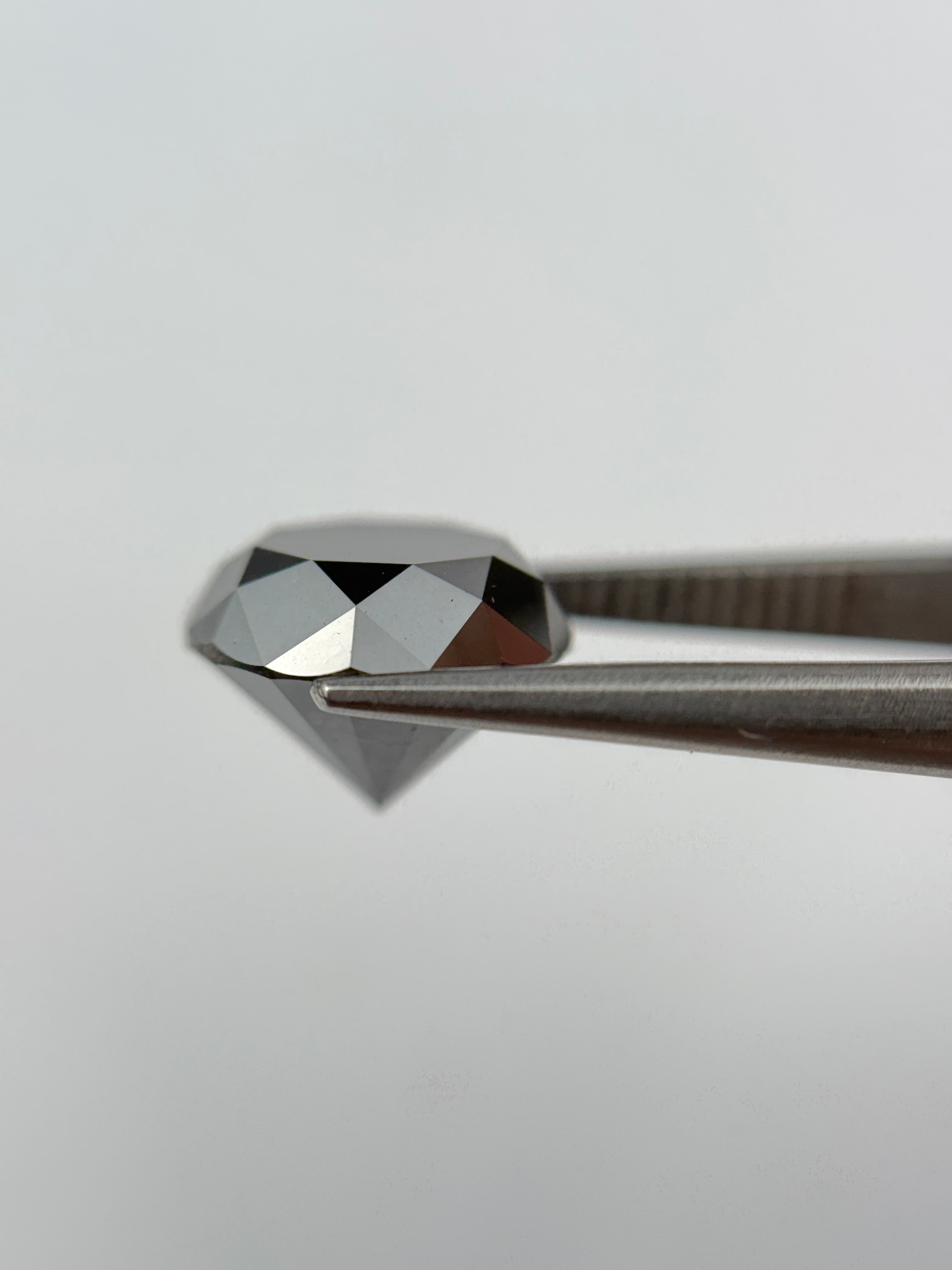 5.05 Ct Round Brilliant Cut Black Natural Galaxy Diamond
