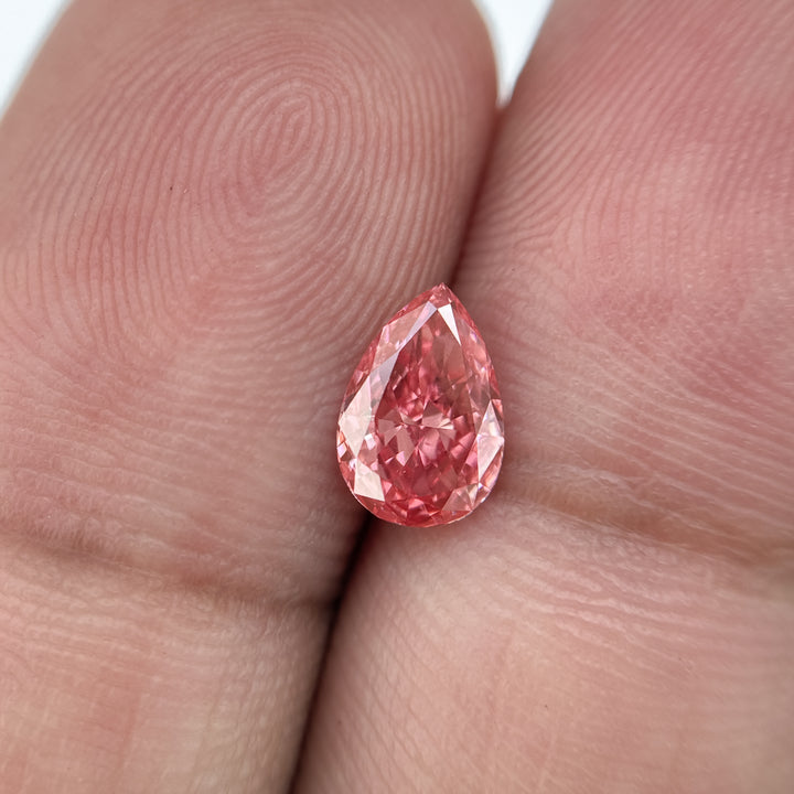 1.50 Ct Pear Brilliant Cut Pink Natural Salt and Pepper Diamond