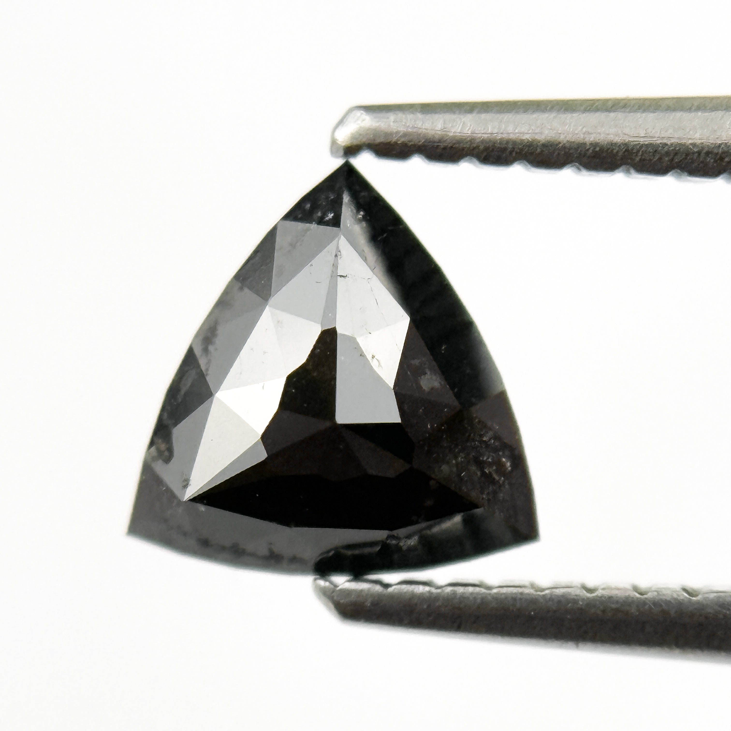 0.93 Ct trillion shape rose cut black AAA diamond loose