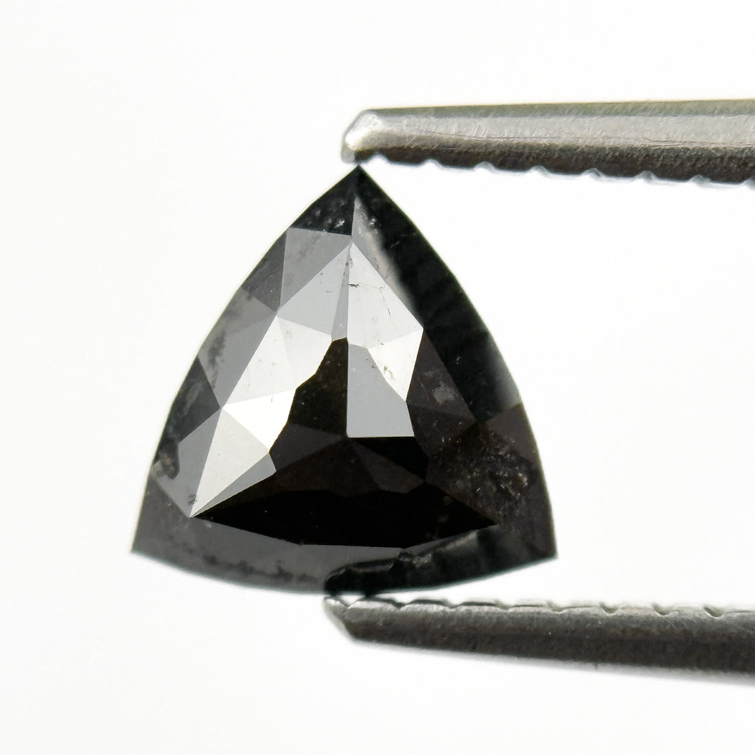 0.93 Ct trillion shape rose cut black AAA diamond loose