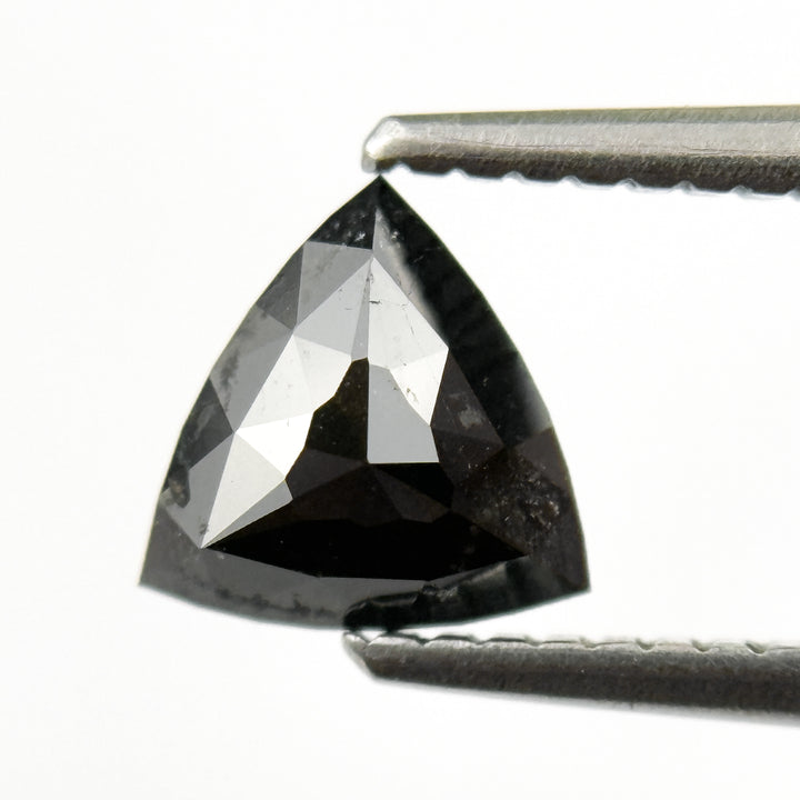 0.93 Ct trillion shape rose cut black AAA diamond loose