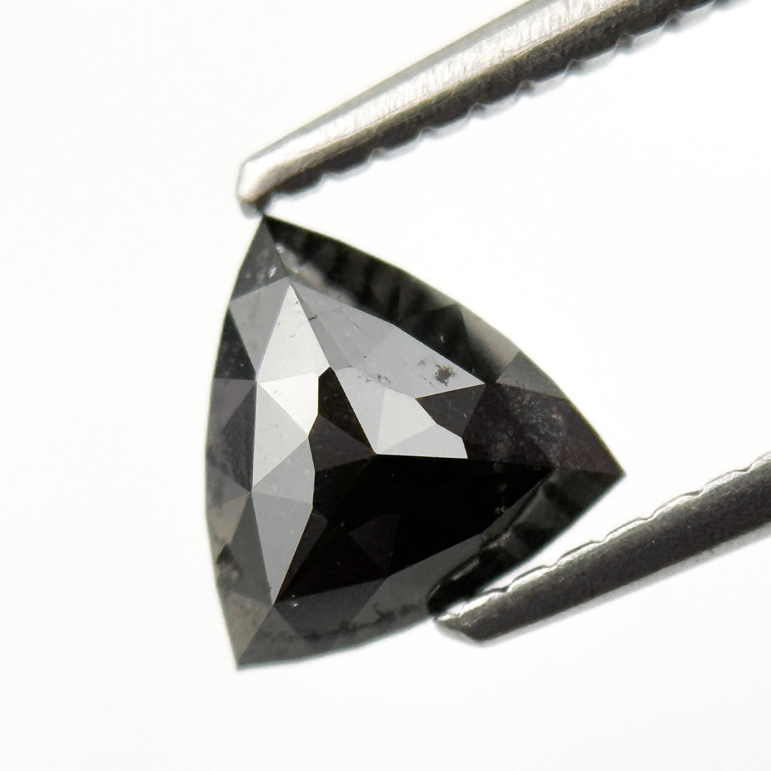 0.93 Ct trillion shape rose cut black AAA diamond loose