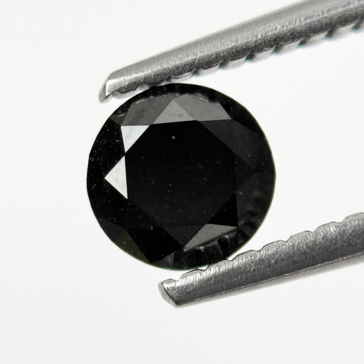 5 MM Round Brilliant Cut Black Natural Loose Diamond