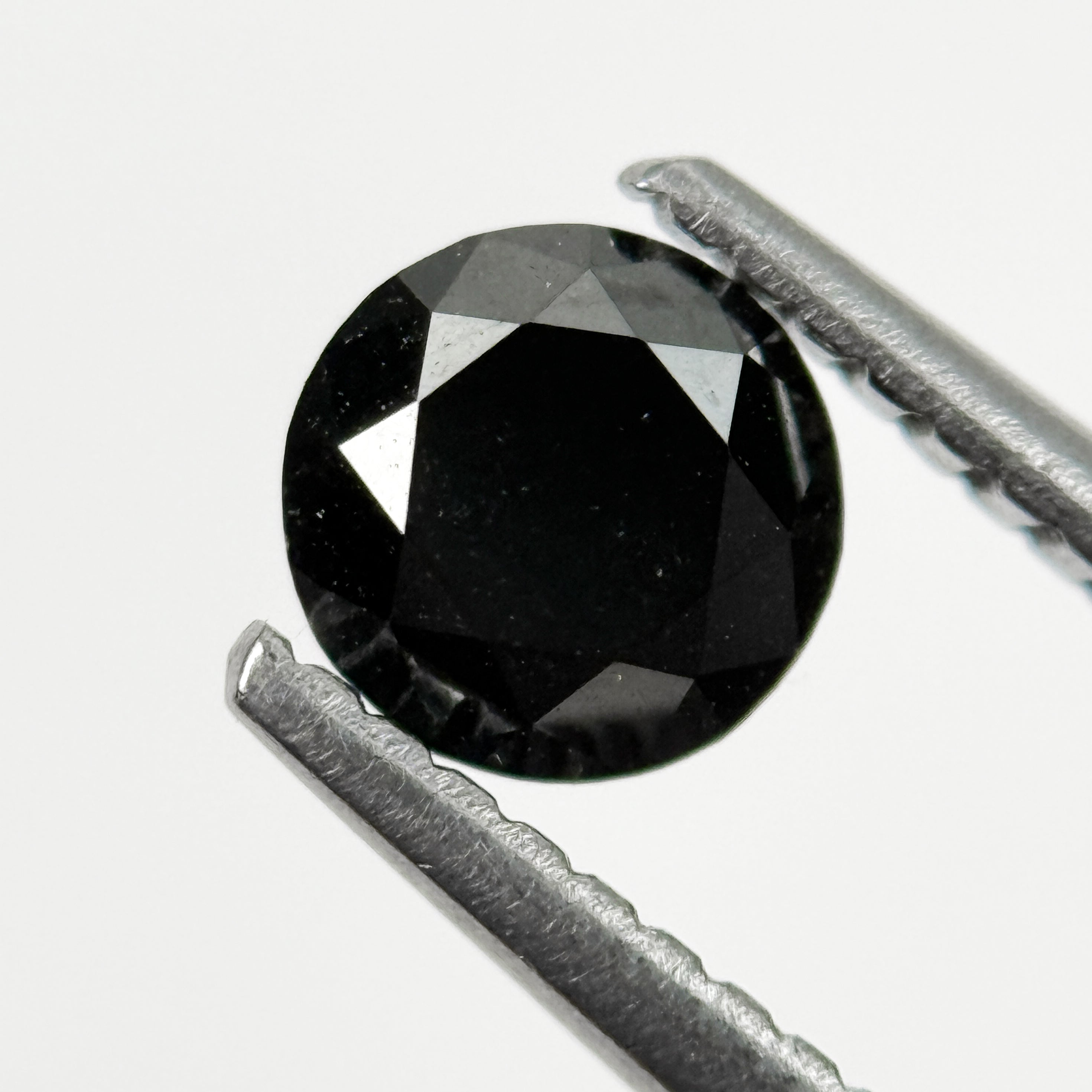 5 MM Round Brilliant Cut Black Natural Loose Diamond