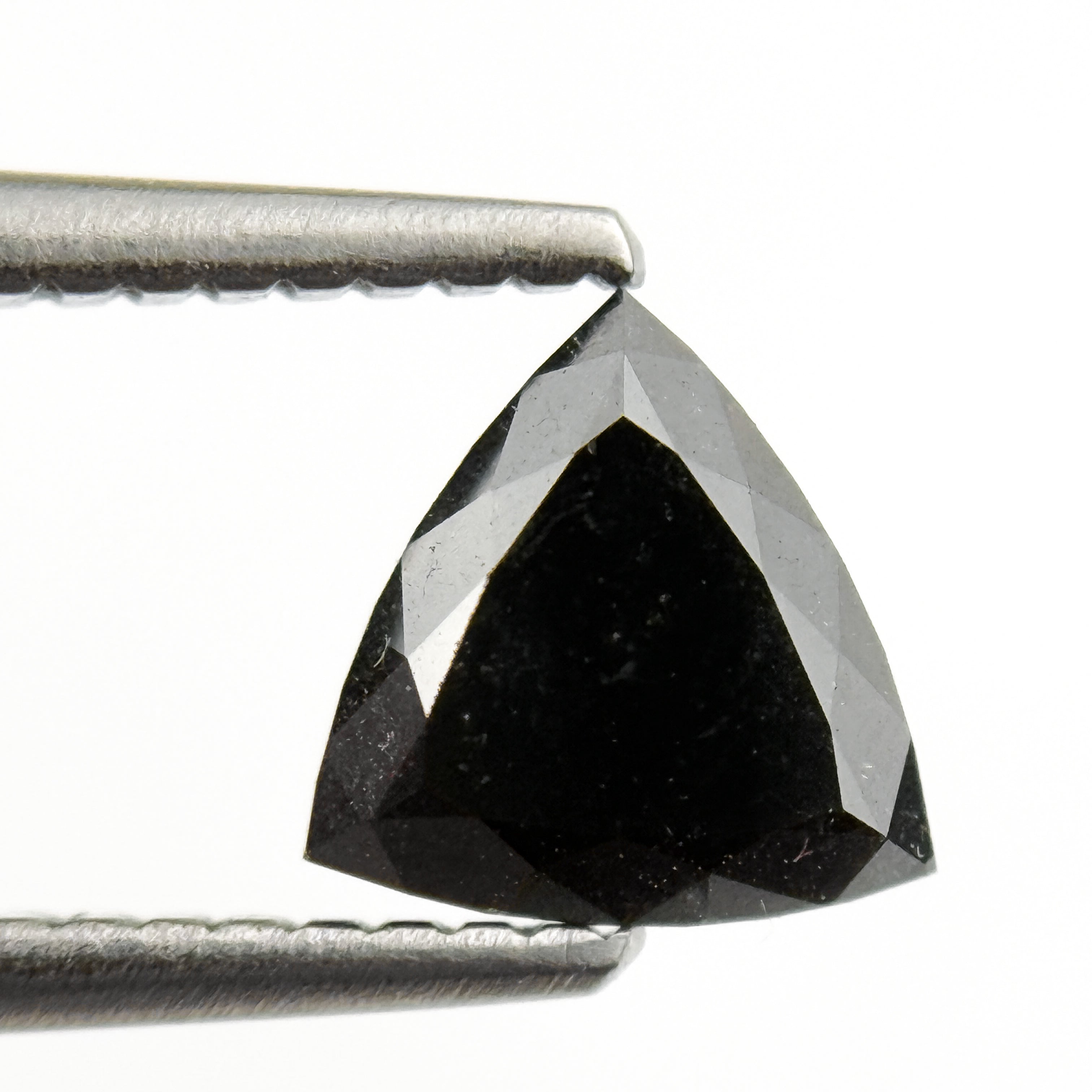 0.93 Ct trillion shape rose cut black AAA diamond loose