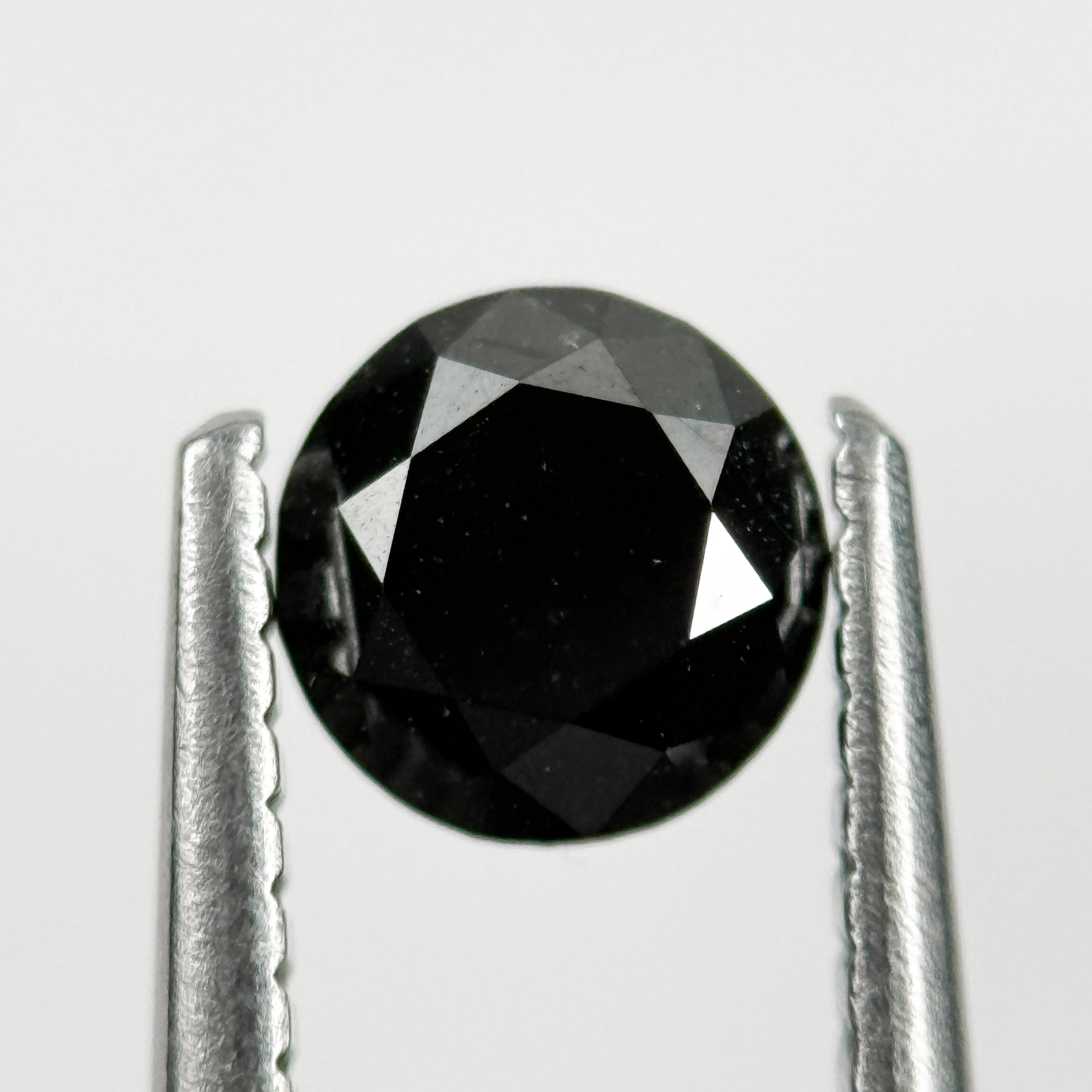 5 MM Round Brilliant Cut Black Natural Loose Diamond