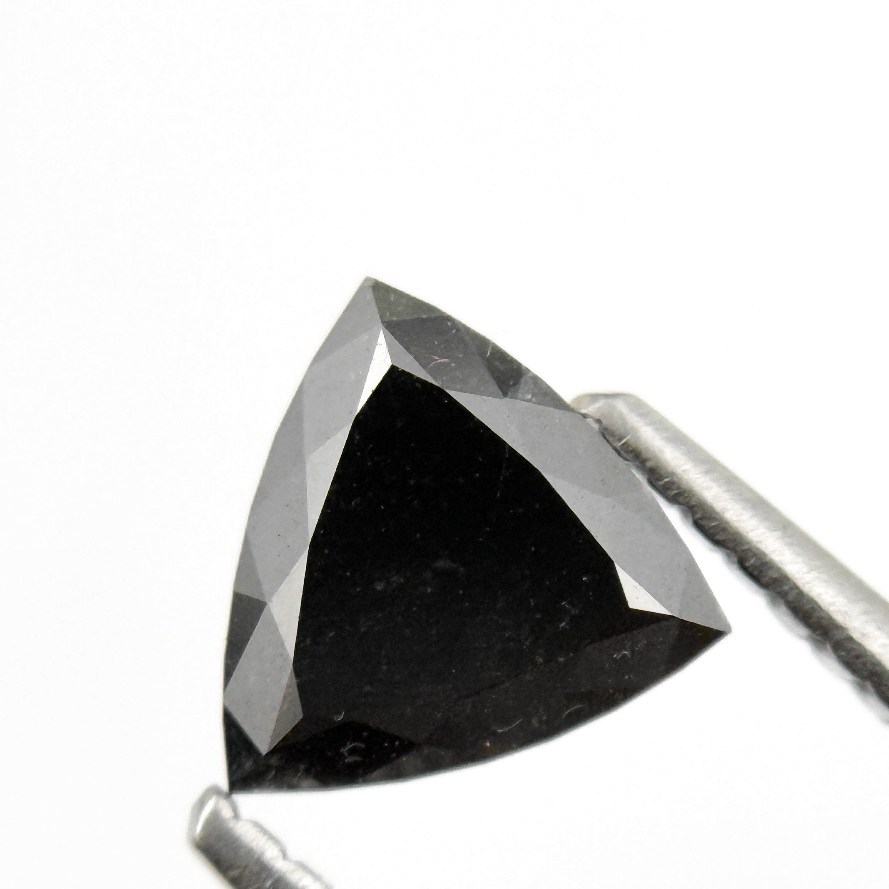 0.93 Ct trillion shape rose cut black AAA diamond loose