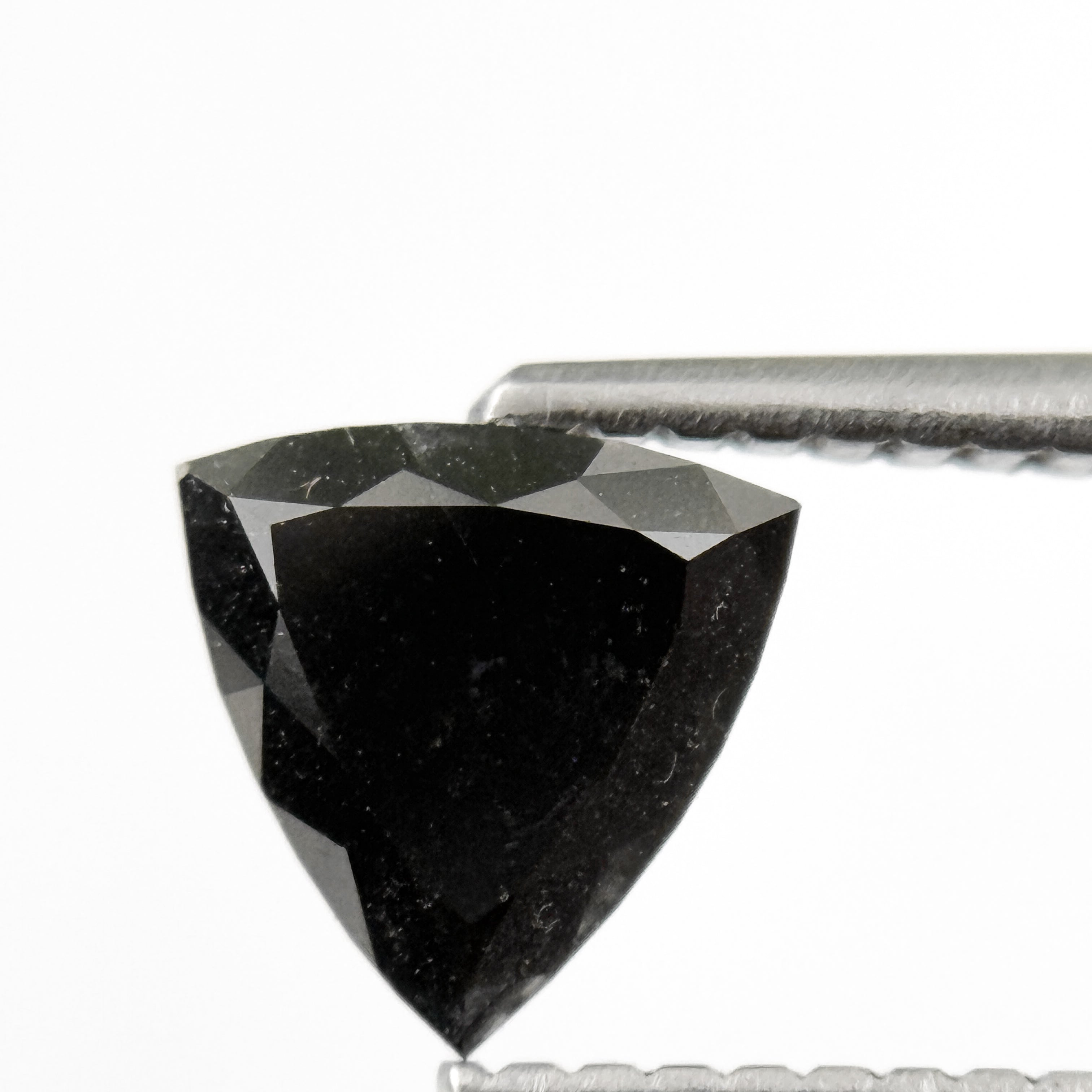 0.93 Ct trillion shape rose cut black AAA diamond loose