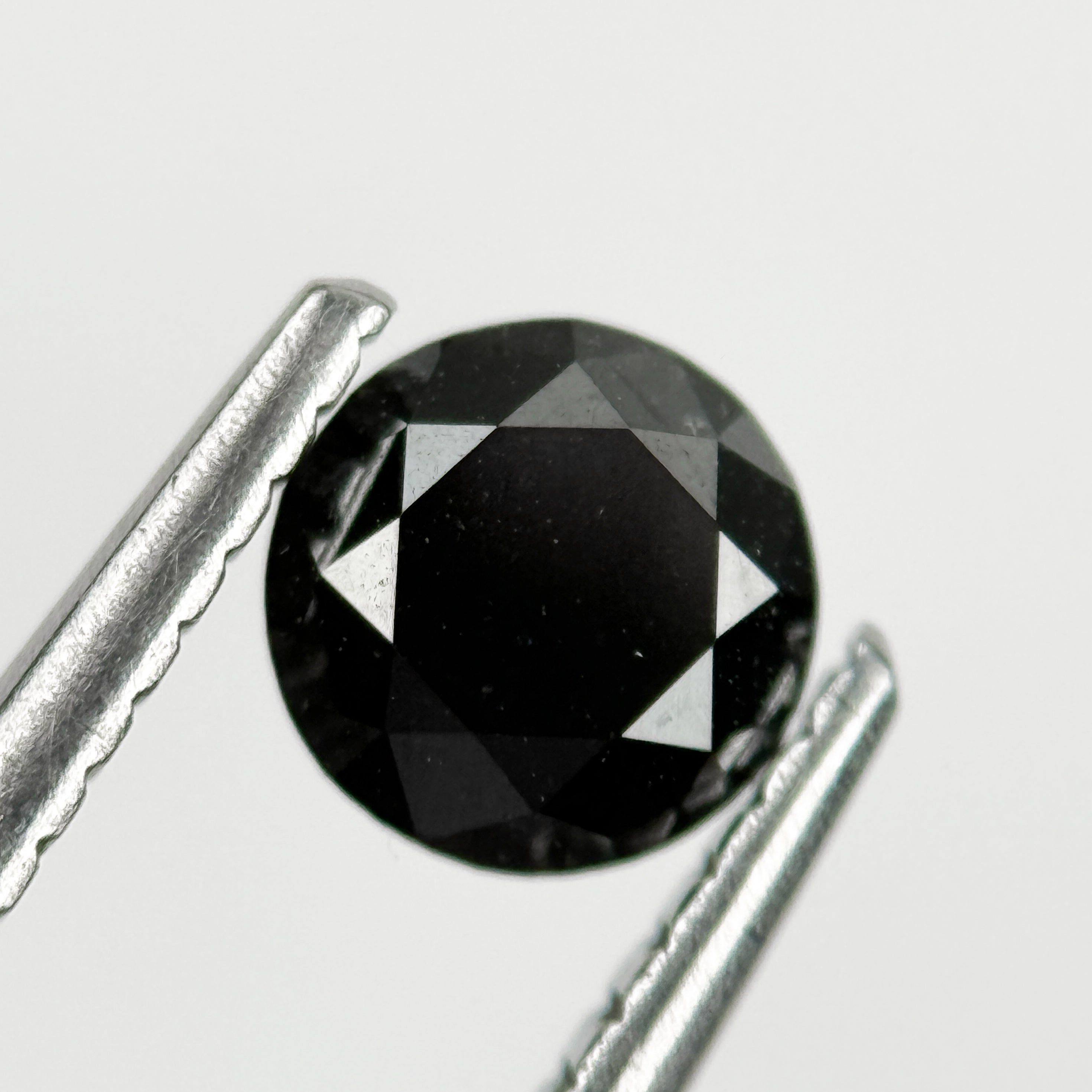 5 MM Round Brilliant Cut Black Natural Loose Diamond