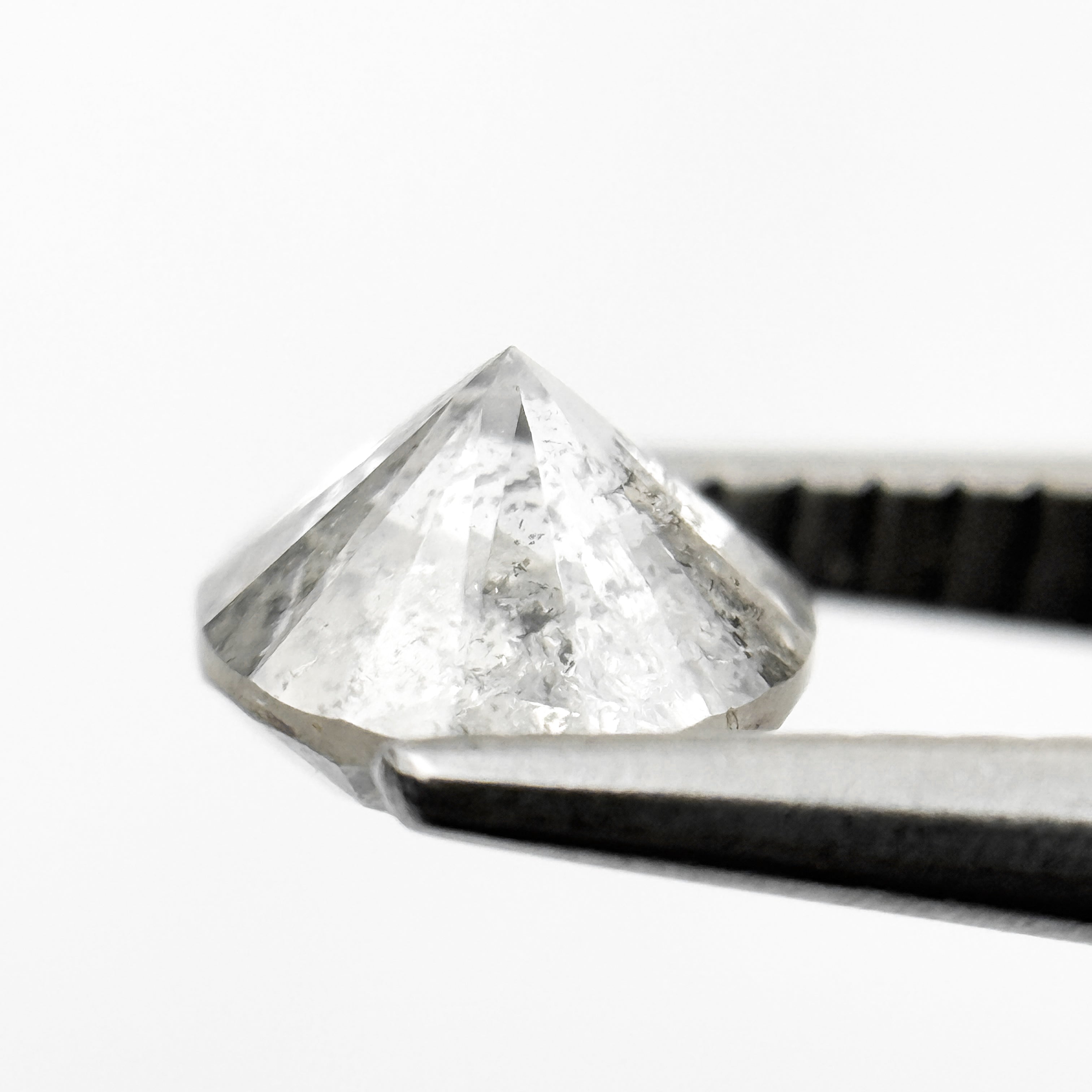 1.03 Ct Round Brilliant Cut Grey Natural Fancy Diamond