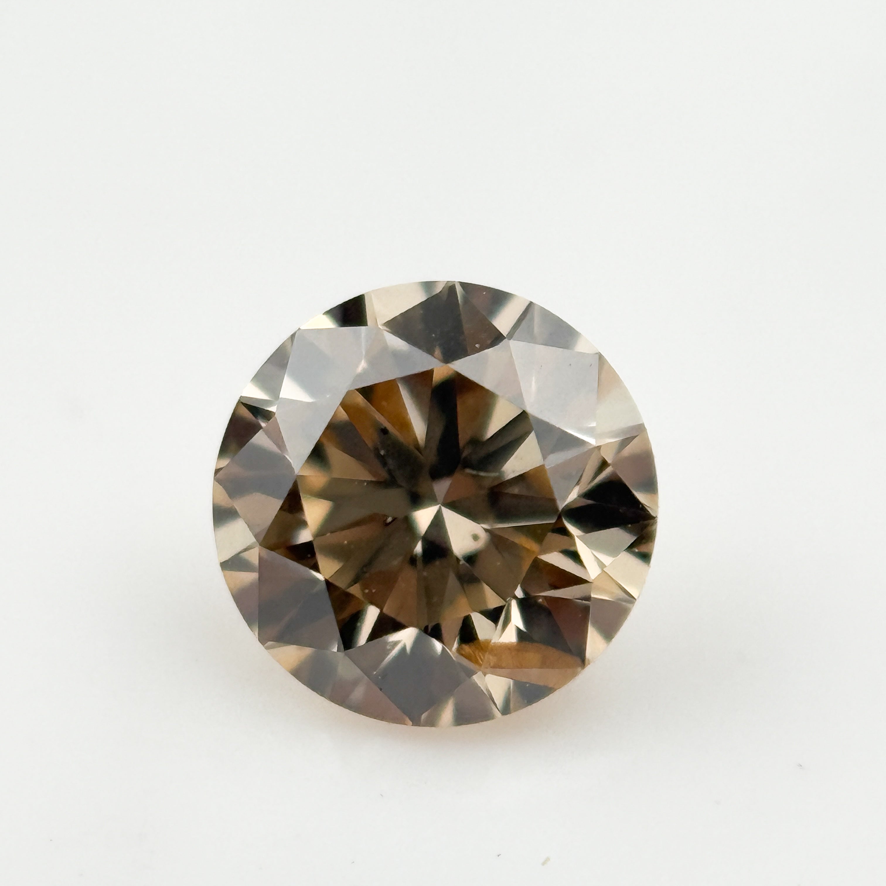 1.00 Ct Round Brilliant Cut Brown Natural Fancy Diamond