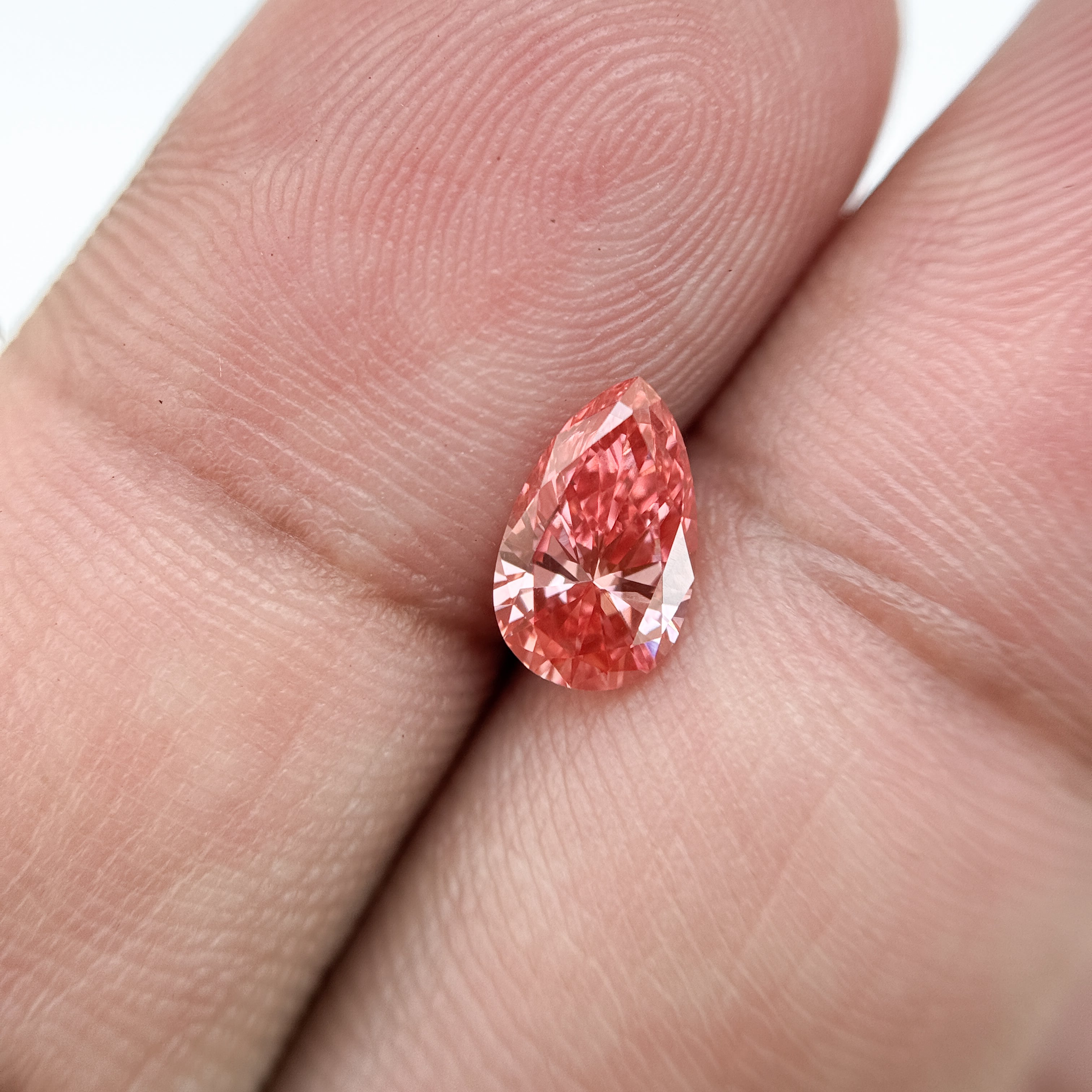 2.0 Ct Pear Brilliant Cut Pink Lab Grown Diamond